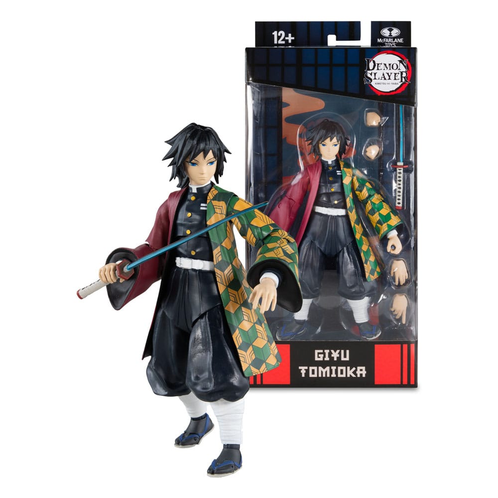 Demon Slayer Kimetsu no Yaiba Actionfigur Tomioka Giyu 18 cm – detailreiche Anime Sammelfigur mit Giyu Tomioka, Water-Hashira-Design und Sammlerwert für Demon-Slayer-Fans