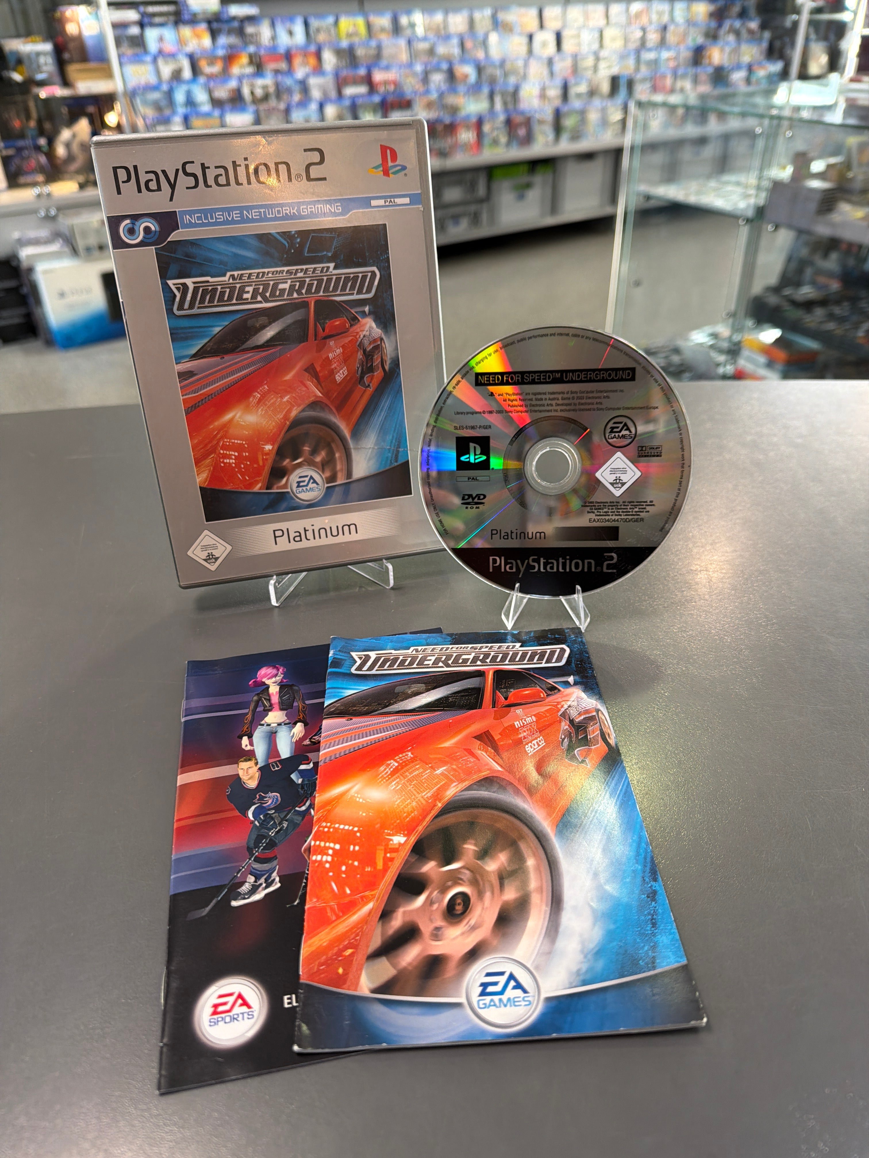 Need for Speed Underground PS2, NFS Underground Platinum, PS2 Rennspiel, Street Racing Game PS2, Need for Speed gebraucht, PS2 Tuning Spiel, Retro Racing Klassiker
