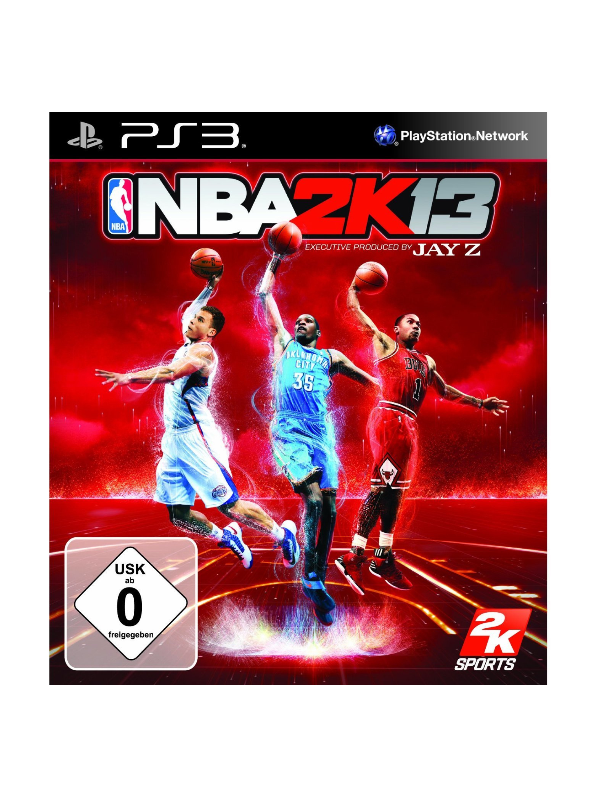 „NBA 2K13 für PS3 zeigt ein realistisches Basketballspiel mit offiziellen NBA-Teams, detaillierten Spieleranimationen, Arenen, Spielzügen und dynamischem Gameplay.“