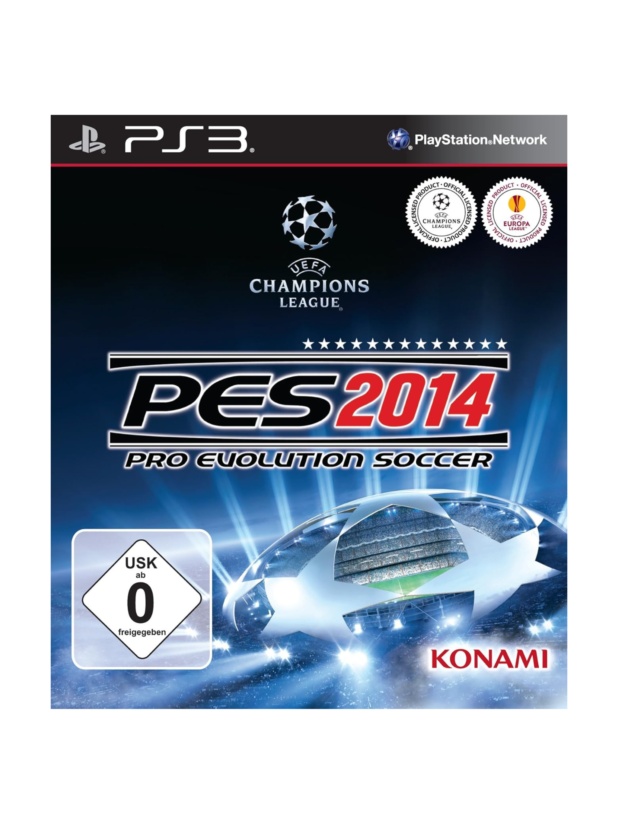 „PES 2014 PS3, Pro Evolution Soccer 2014 PlayStation 3 Fußballspiel mit realistischer Grafik, dynamischem Gameplay und Stadionatmosphäre.“
