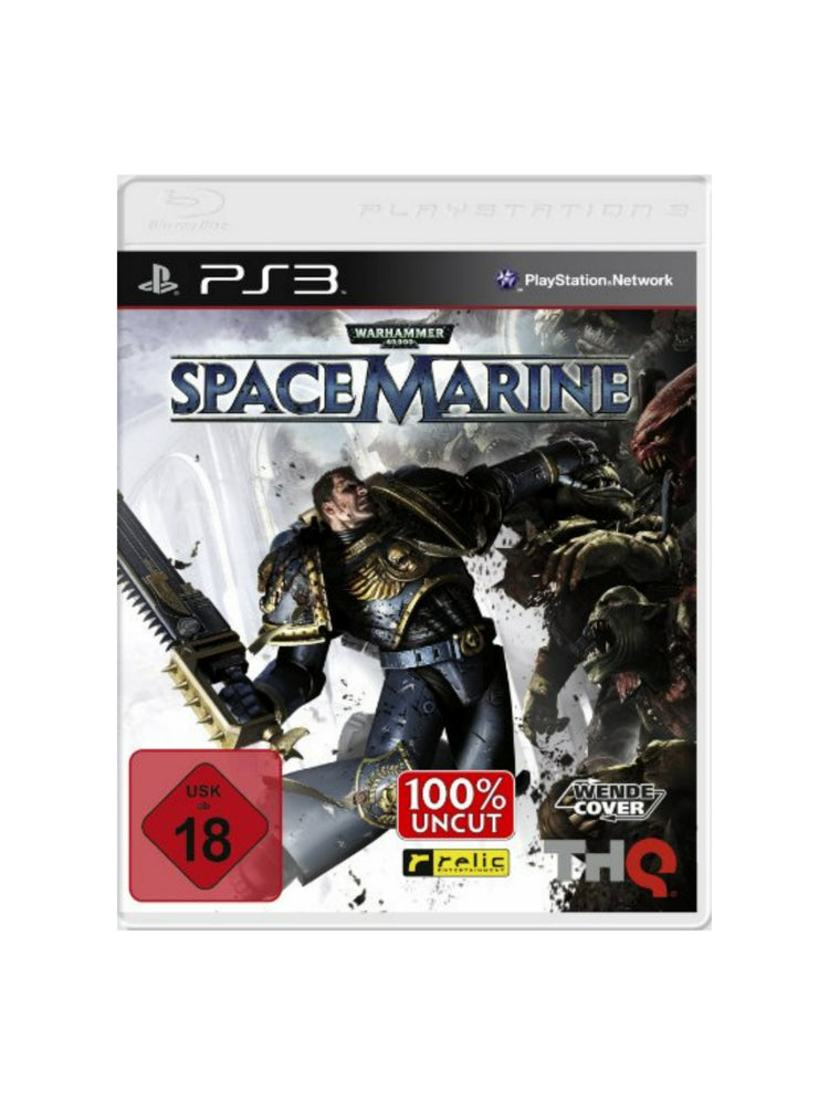 Warhammer 40,000 Space Marine für PlayStation 3 PS3 gebraucht mit Originalverpackung und Spiel-Blu-ray.