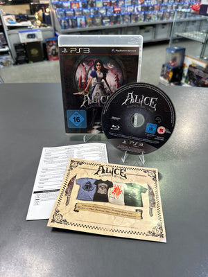 Alice Madness Returns für PlayStation 3, gebrauchtes PS3-Spiel in sehr gutem Zustand mit Originalhülle und Disc, düsteres Action-Adventure im Alice-im-Wunderland-Universum.