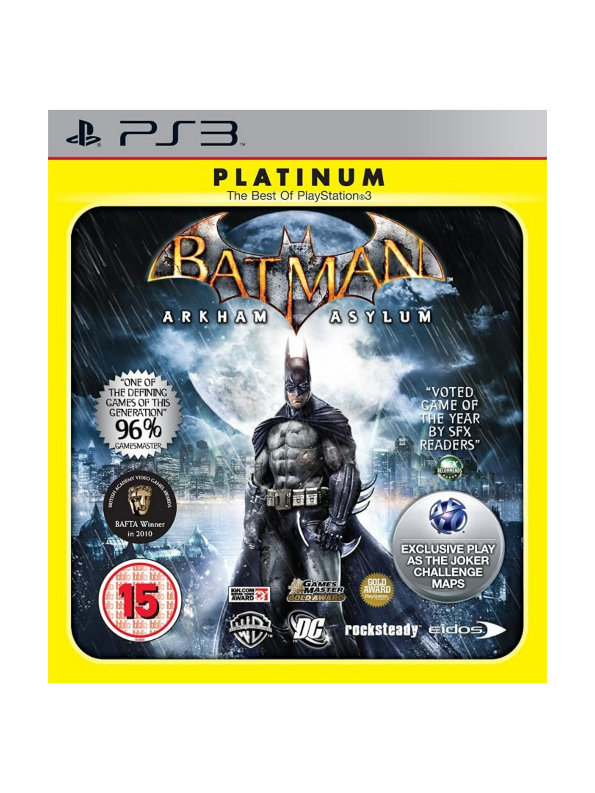 Batman Arkham Asylum PS3 PlayStation 3 UK Platinum Spiel gebraucht