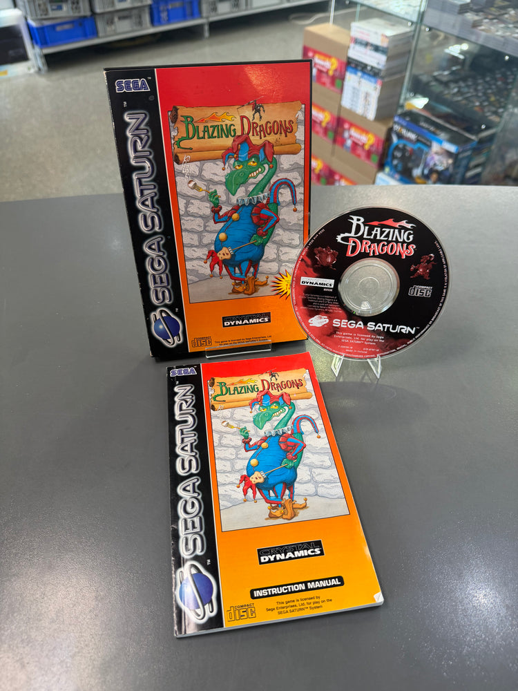 Blazing Dragons für Sega Saturn – gebrauchtes Originalspiel mit Hülle