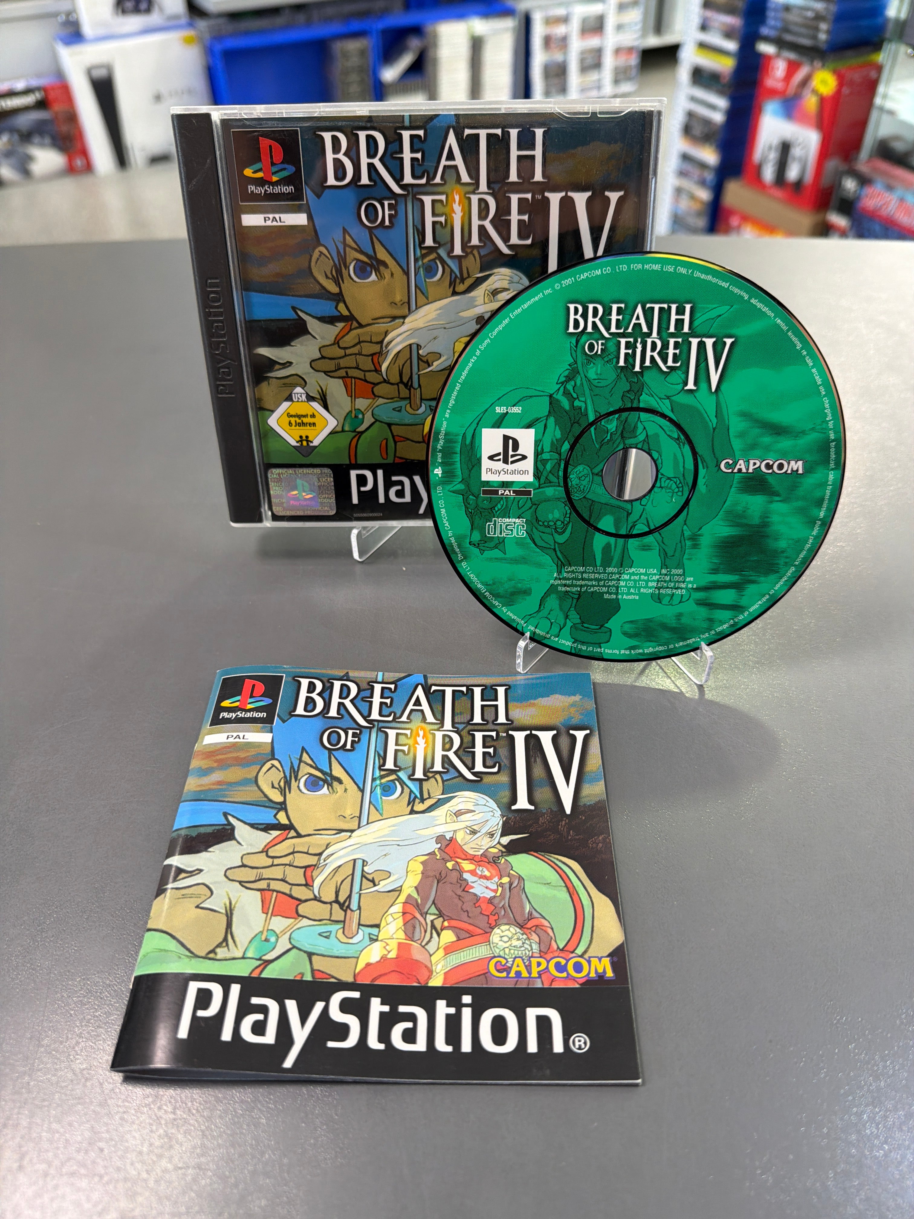Breath of Fire IV PlayStation 1 PS1 Spiel mit Anleitung gebraucht JRPG