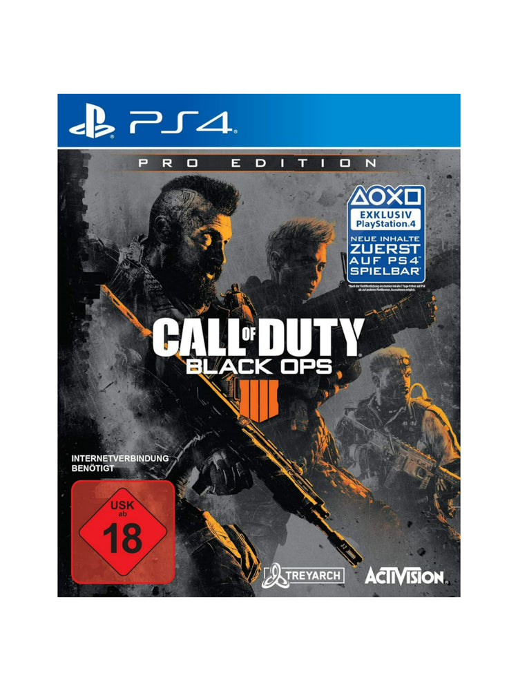 Call of Duty Black Ops 4 Pro Edition für PlayStation 4 PS4 mit Originalverpackung und Spiel-Blu-ray in gebrauchtem Zustand.