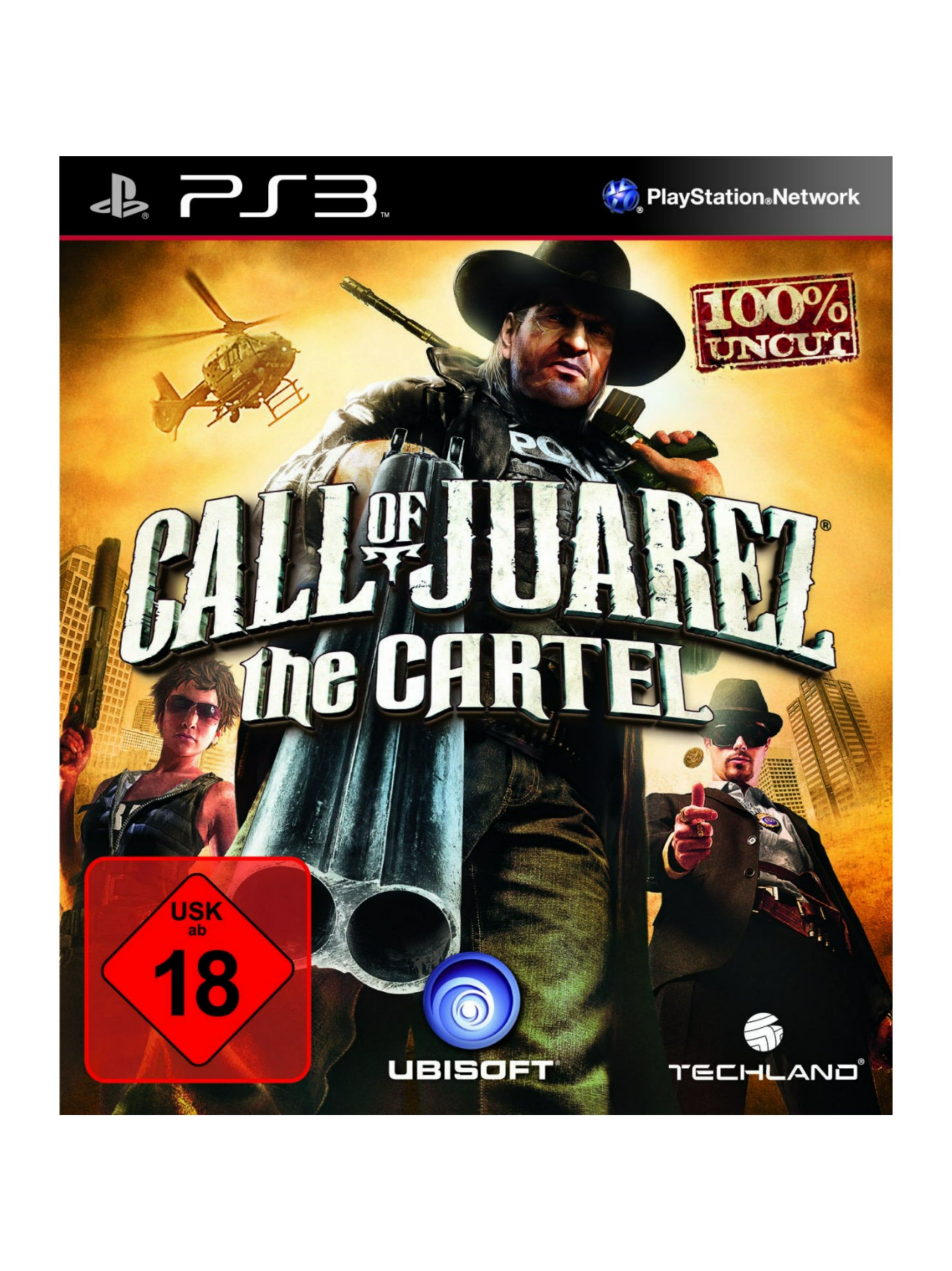 Call of Juarez The Cartel für PlayStation 3, deutsche PAL-Version, gebrauchtes PS3-Spiel mit Originalhülle und Disc in gutem Zustand.