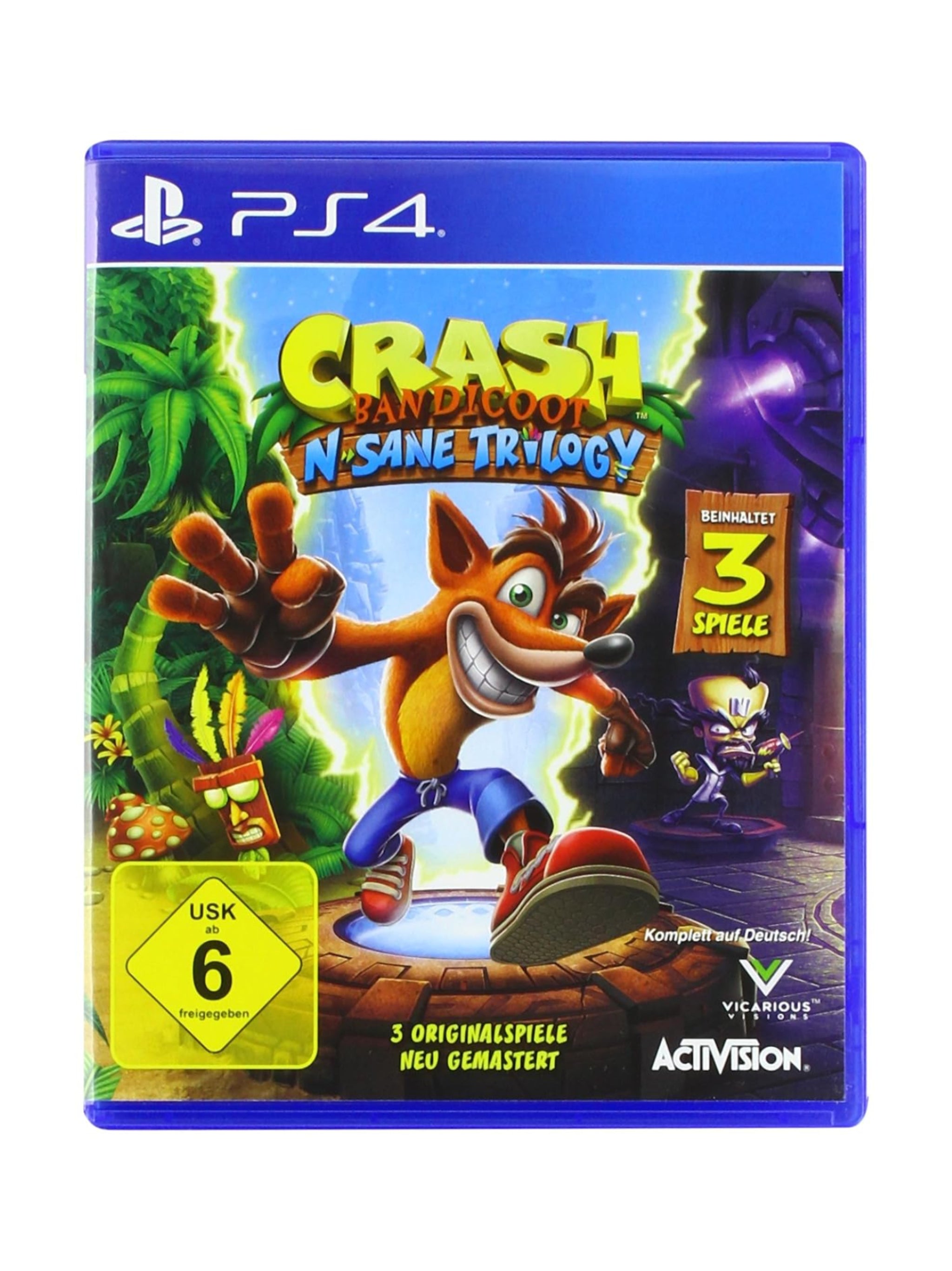 Entdecke Crash Bandicoot N. Sane Trilogy für PlayStation 4 im Game Center VS – deinem Gaming Shop in Villingen-Schwenningen seit 1992