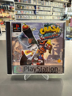 Crash Bandicoot Warped für PlayStation 1 PS1 gebraucht mit Originalverpackung und Spiel-CD.