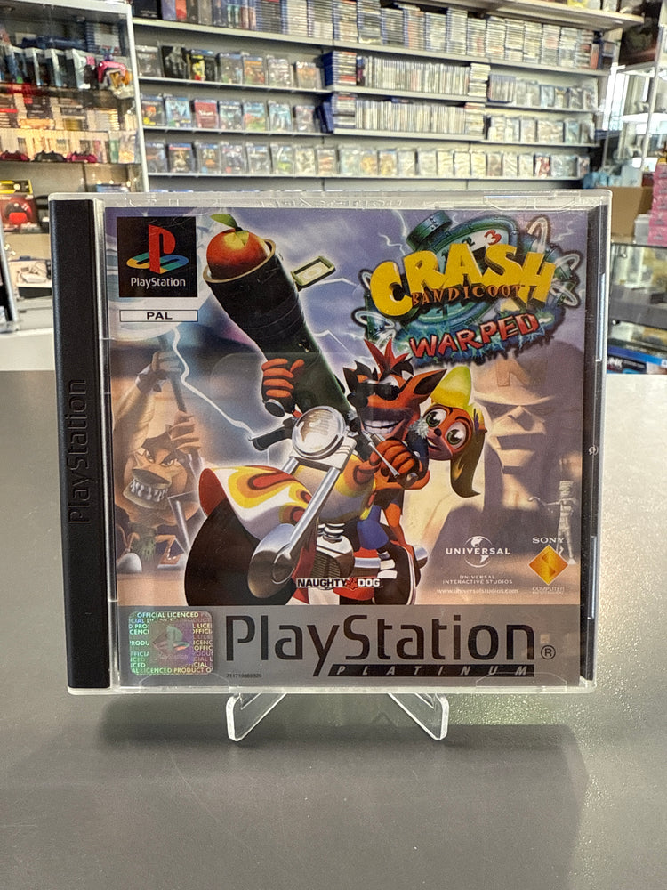 Crash Bandicoot Warped für PlayStation 1 PS1 gebraucht mit Originalverpackung und Spiel-CD.