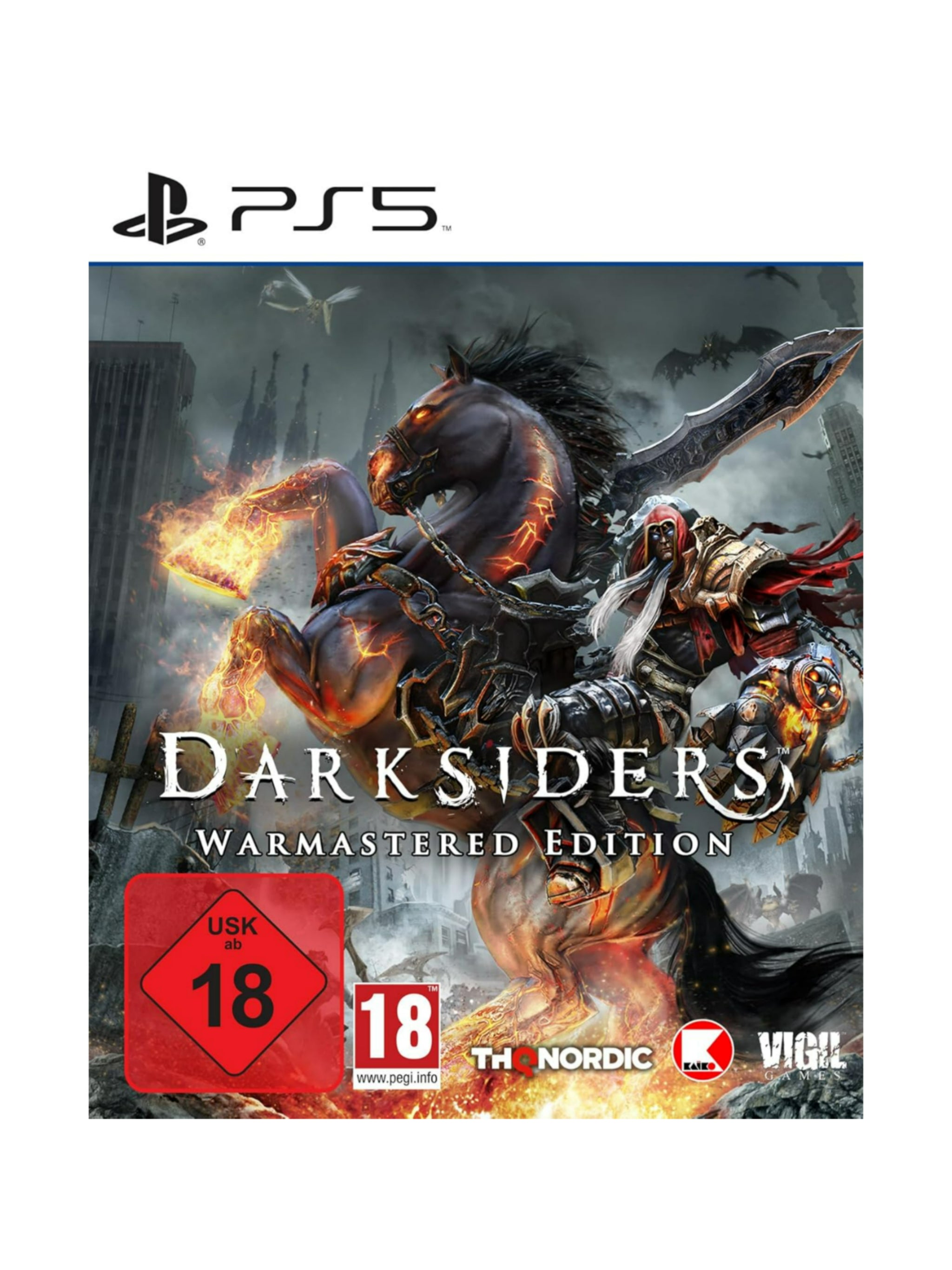 Darksiders Warmastered Edition für PlayStation 5 – Action-Adventure mit 4K-Grafik, 60 FPS und apokalyptischem Hack-and-Slash-Gameplay.