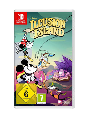 Disney Illusion Island für Nintendo Switch – gebrauchtes Spiel mit Micky Maus, Minnie Maus, Donald und Goofy.