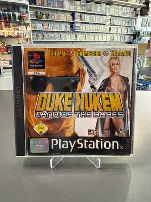 Duke Nukem Land of the Babes für PlayStation 1 PS1 gebraucht mit Originalverpackung und Spiel-CD.