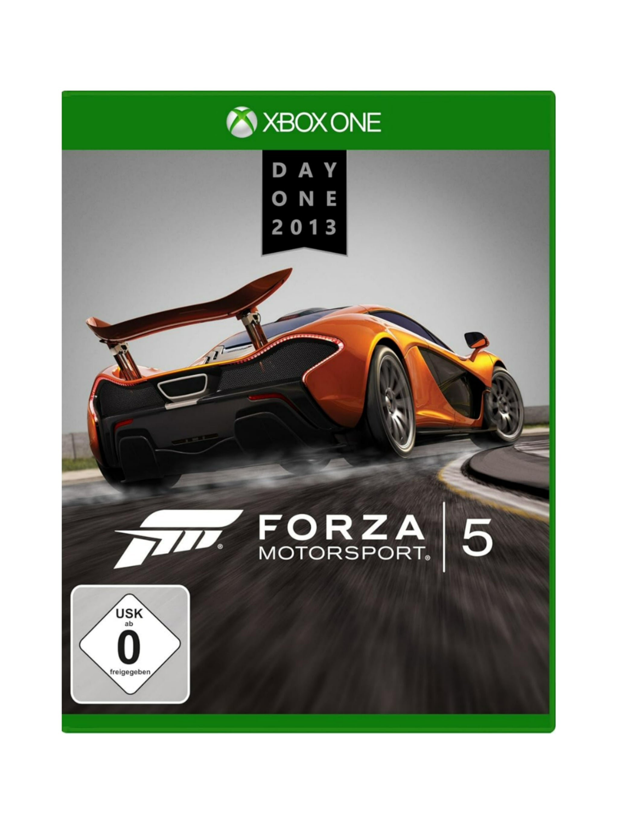 Forza Motorsport 5 Day One Edition für Xbox One gebraucht mit Originalverpackung und Spiel-Blu-ray.