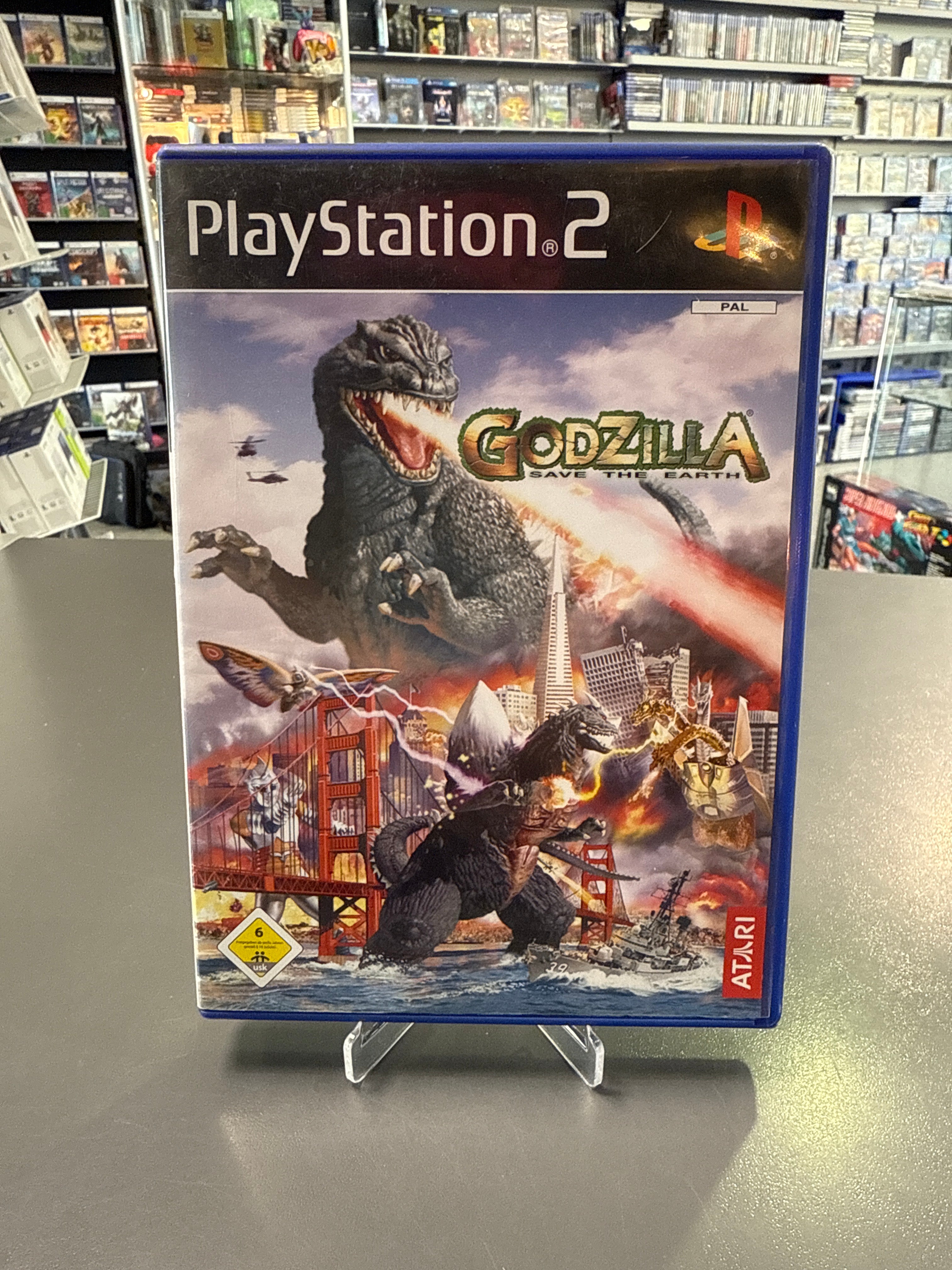 Godzilla Save the Earth PS2 Spiel – PlayStation 2 Kaiju Fighting Game mit Godzilla und Monsterkämpfen in zerstörbaren Städten