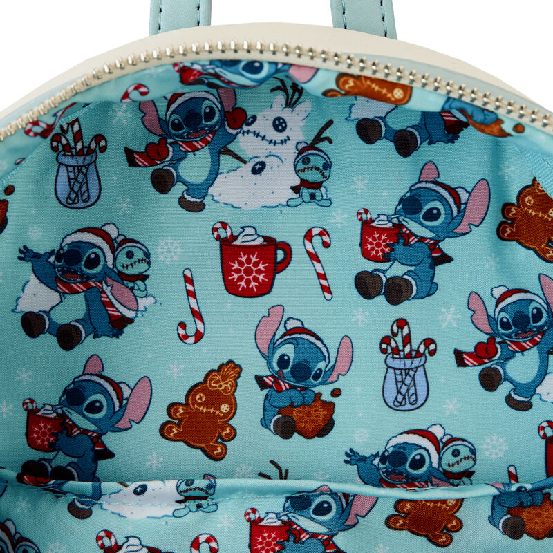 Loungefly Disney Stitch Holiday Snow Angel glitter backpack 26cm