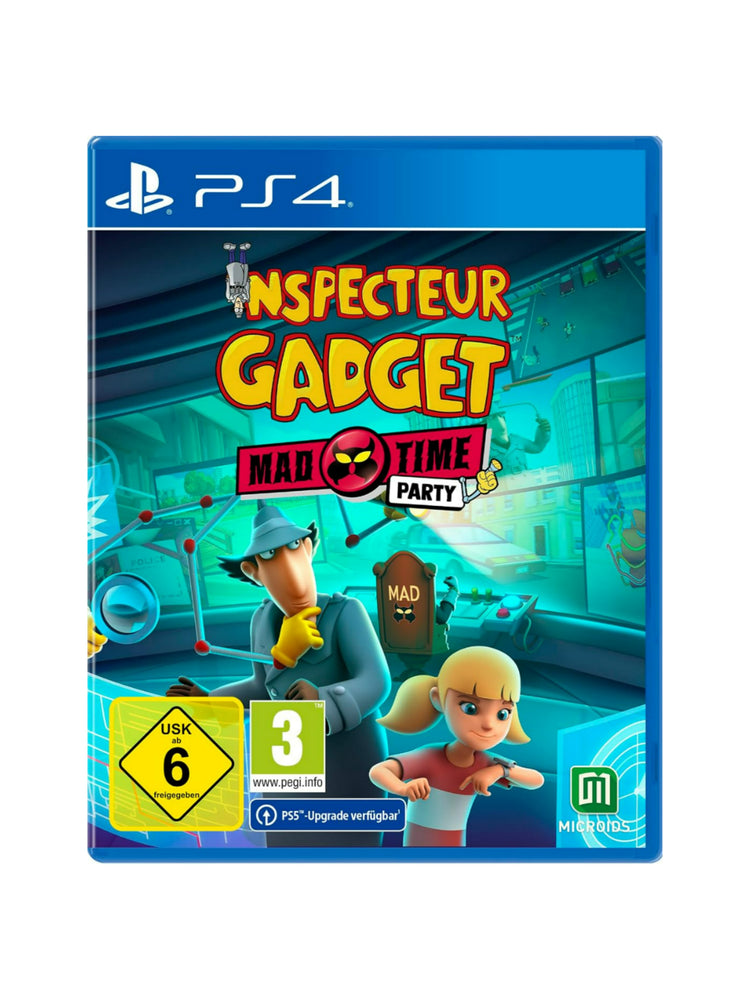 Inspector Gadget Mad Time Party für PlayStation 4 PS4 mit Originalverpackung und Spiel-Blu-ray in gebrauchtem Zustand.
