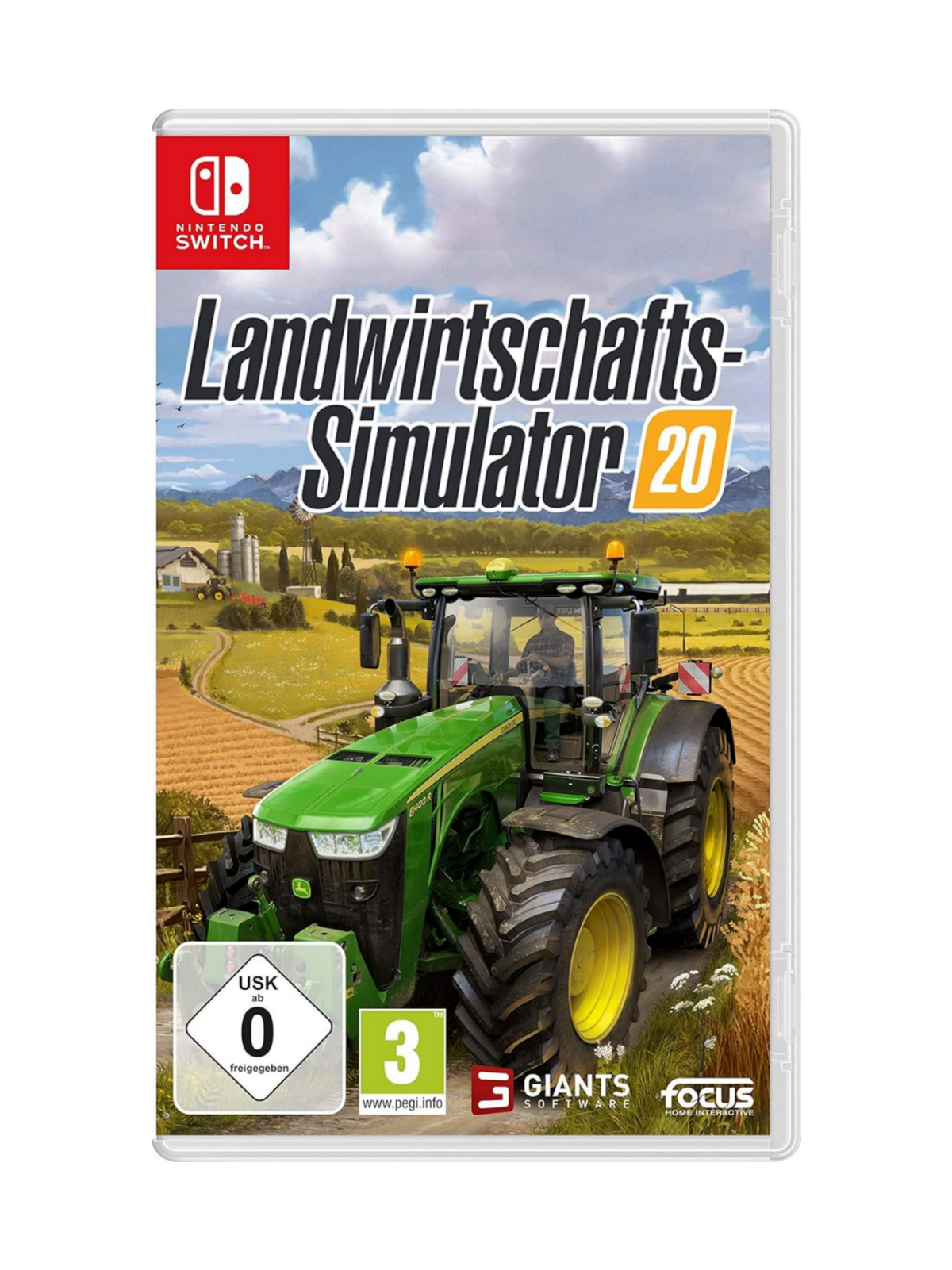 Landwirtschafts-Simulator 20 für Nintendo Switch gebraucht – Bauernhof-Simulation mit Traktoren, Landmaschinen, Ackerbau und Tierhaltung.