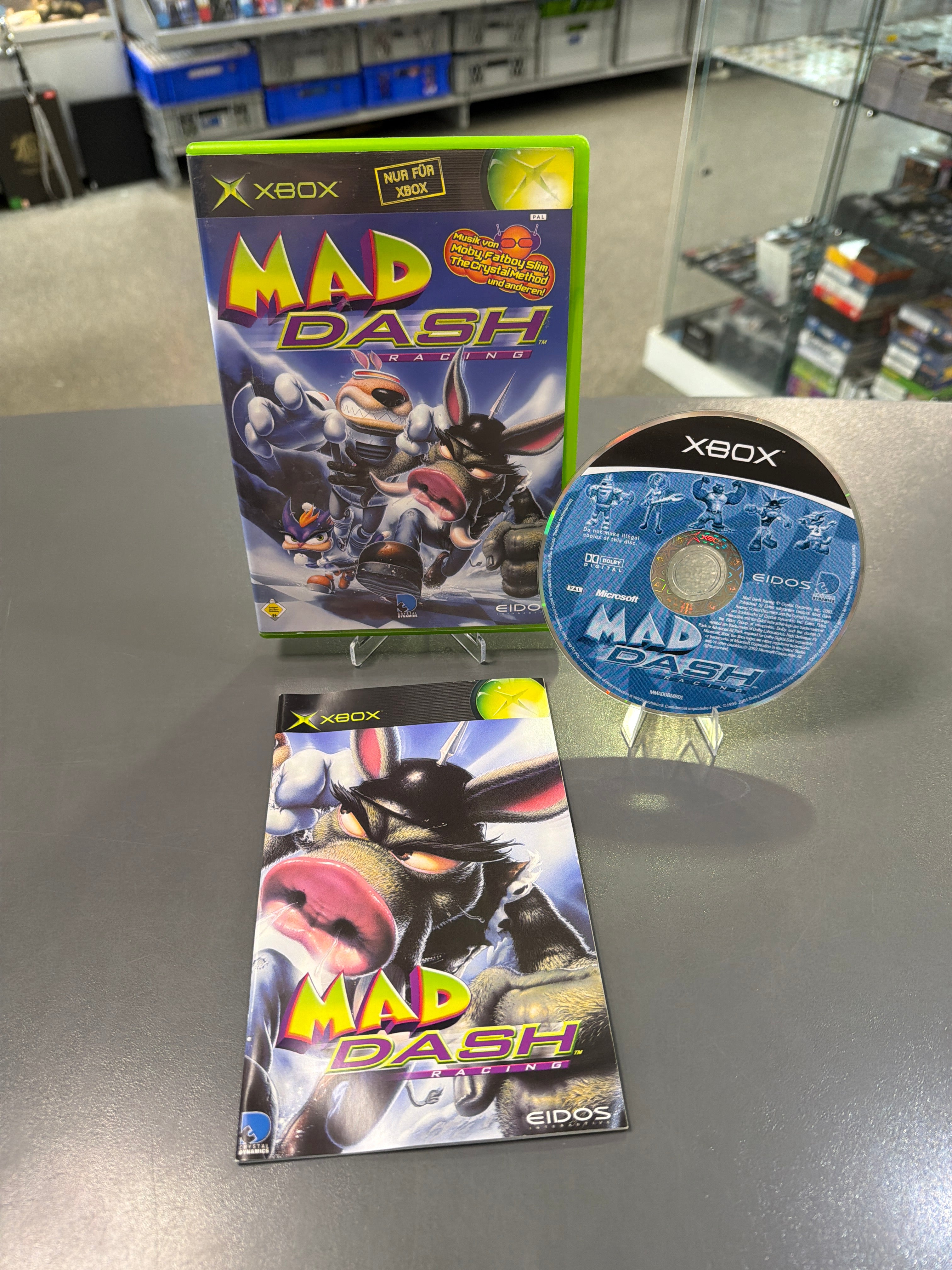 Mad Dash Racing für Xbox Classic inklusive OVP und Anleitung als gebrauchtes Videospiel