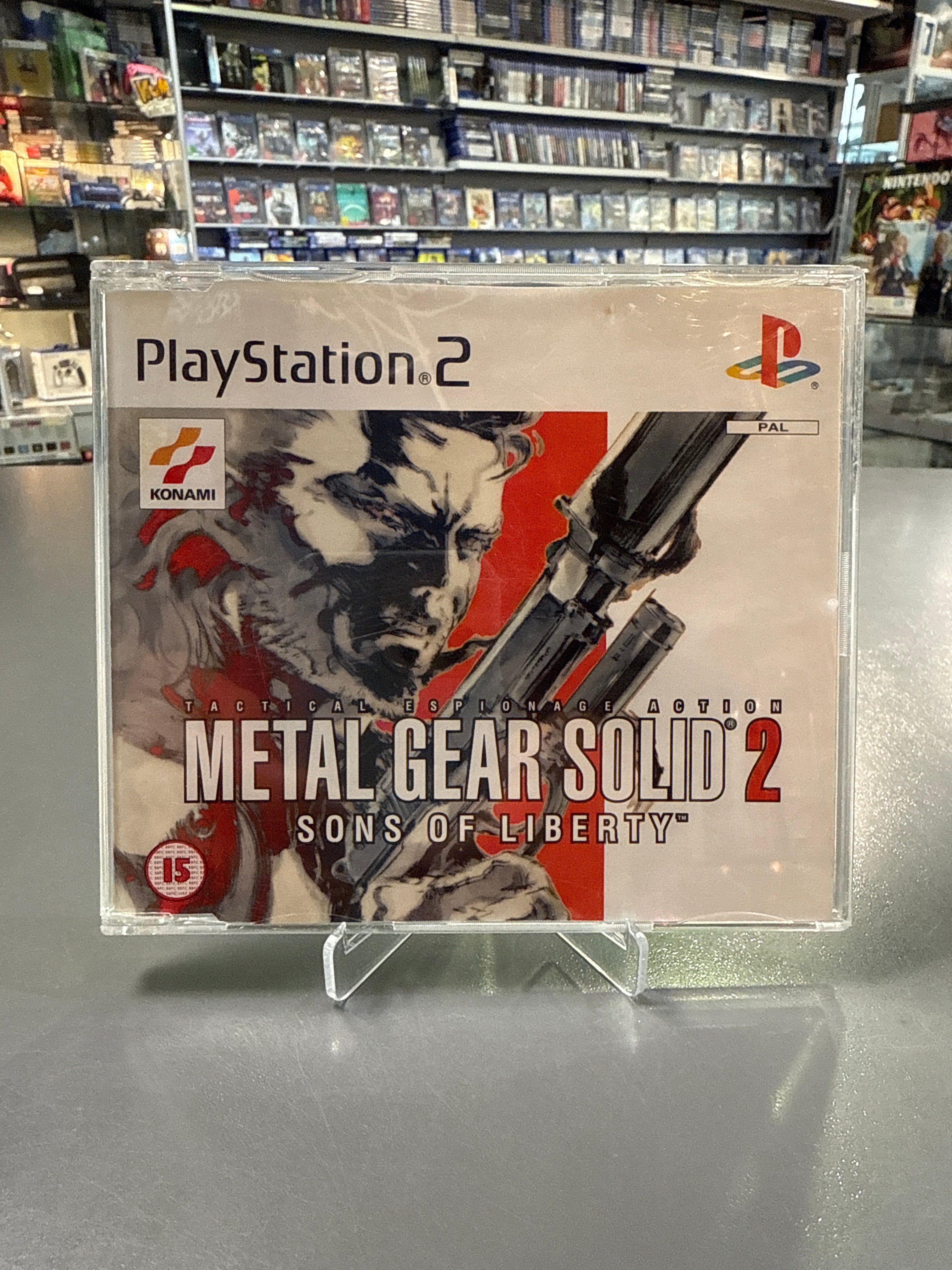 Metal Gear Solid 2: Sons of Liberty Promo-Version für PS2, seltene Sammleredition des Stealth-Action-Klassikers, gebrauchte Disc aus Presse-/Marketingauflage.