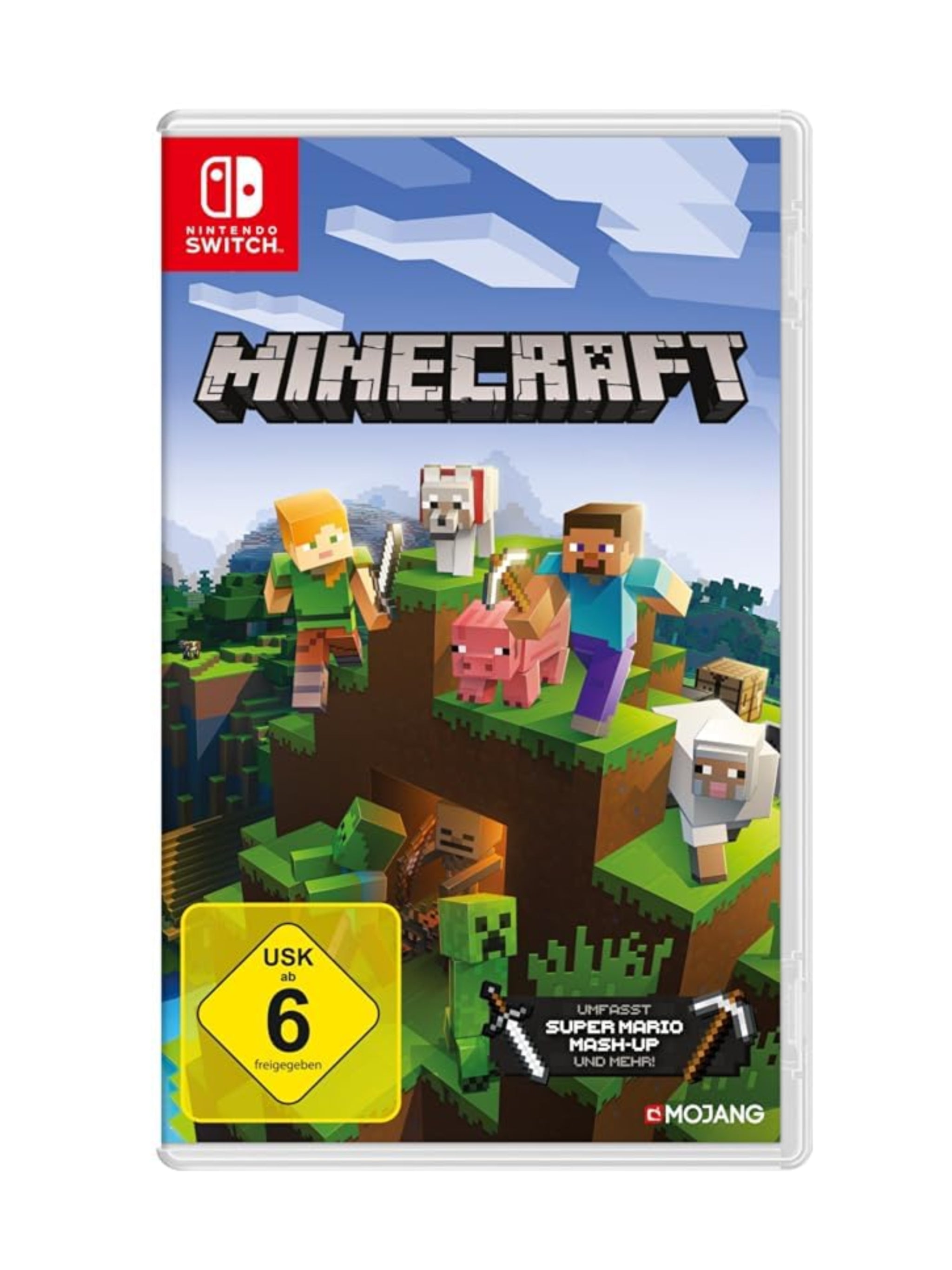 Minecraft – gebrauchte Nintendo Switch Spielversion, Sandbox-Aufbauspiel mit offenen Welten, Crafting- und Survival-Gameplay, voll spielbar auf Nintendo Switch im Handheld- und TV-Modus.