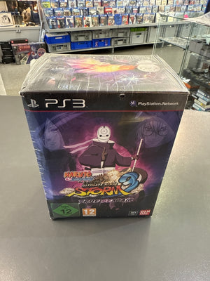 Naruto Shippuden: Ultimate Ninja Storm 3 True Despair Edition mit Naruto im Kampfmodus und dunklem Akatsuki-/Kriegshintergrund.