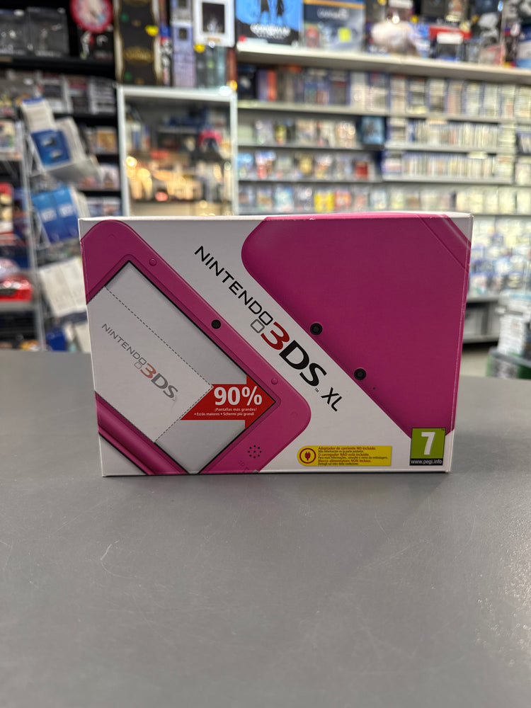 Nintendo 3DS XL Konsole in Pink mit Originalverpackung und Netzteil – gebraucht in Top Zustand