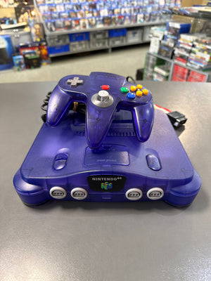 Nintendo 64 N64 Konsole in Atomic Purple Lila – gebrauchte Retro-Konsole, seltene Farbvariante