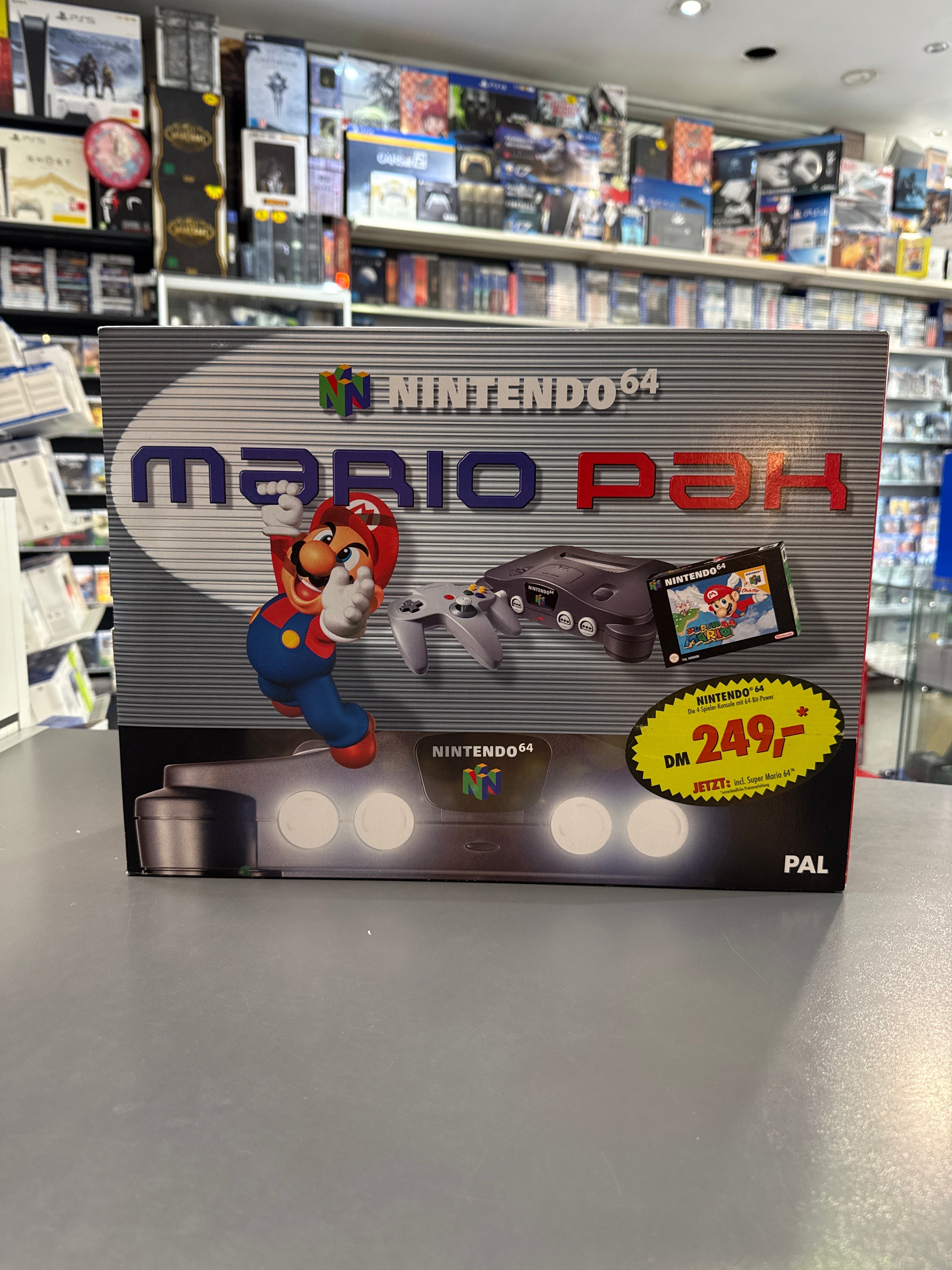 Nintendo 64 Konsole mit Controller Zubehör und Originalkarton gebraucht im Traum Zustand