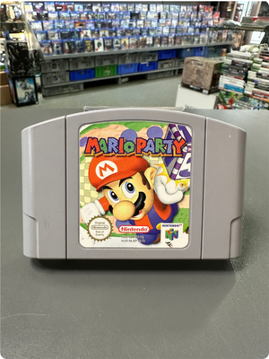 Original Mario Party Modul für Nintendo 64 in gebrauchtem Zustand mit klassischem buntem Label und Mario-Charakteren.