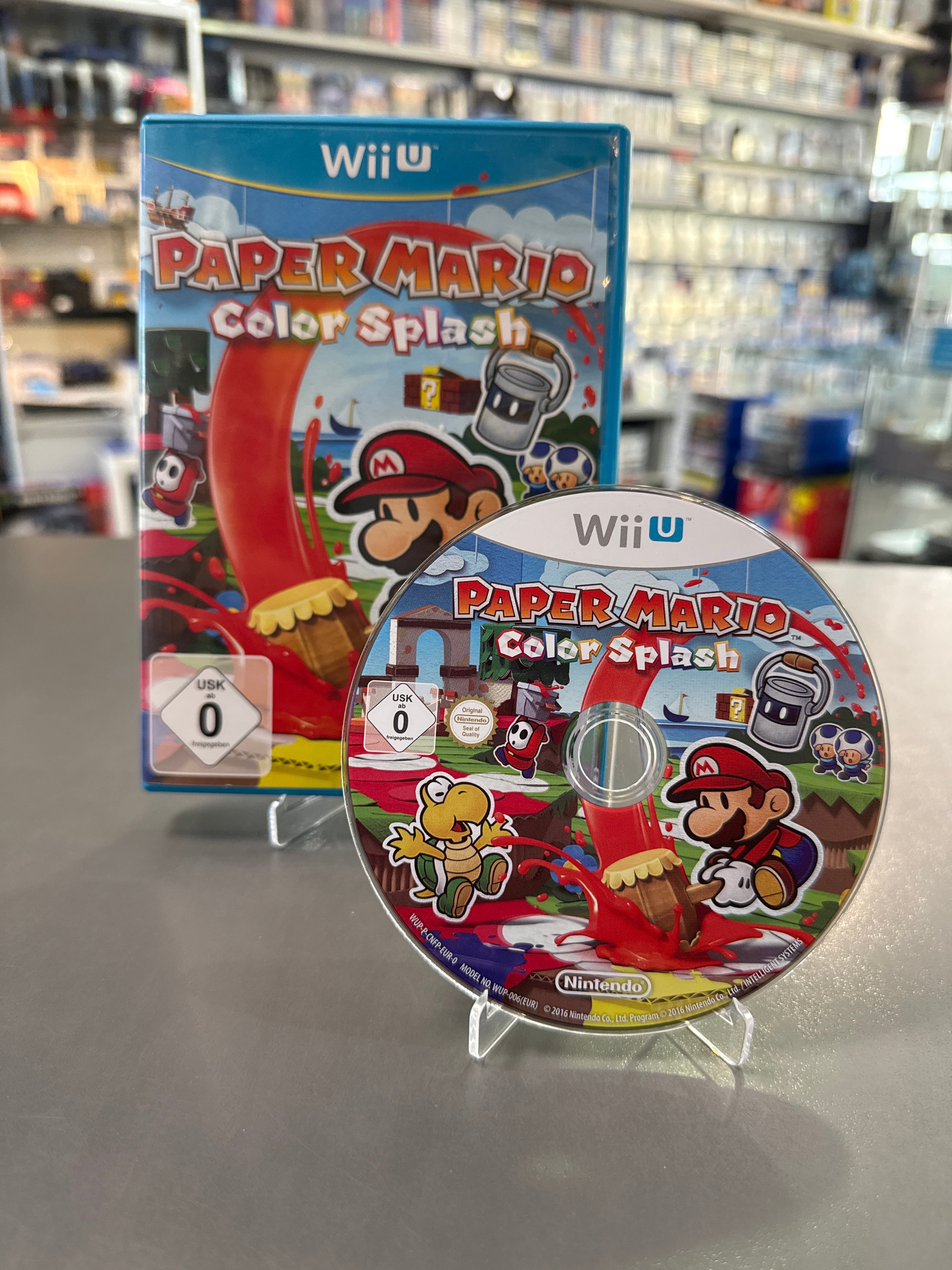 Paper Mario Color Splash für Nintendo Wii U – gebrauchte Spielhülle mit Disc in sehr gutem Zustand