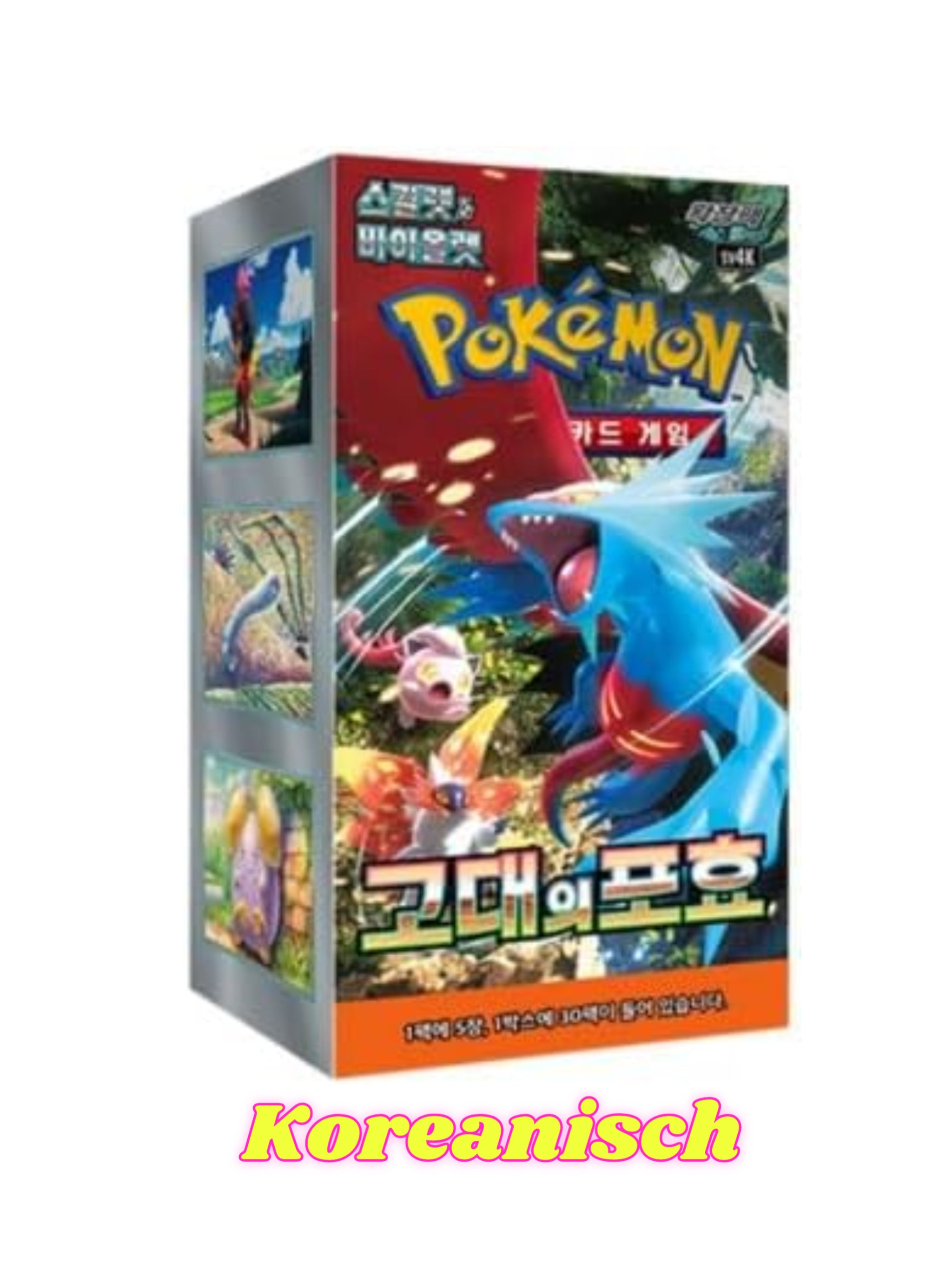 Pokémon Ancient Roar Display koreanisch 30 Booster 5 Karten pro Pack TCG Sammelkarten Boosterbox versiegelt Trading Card Game Pokémon Karten