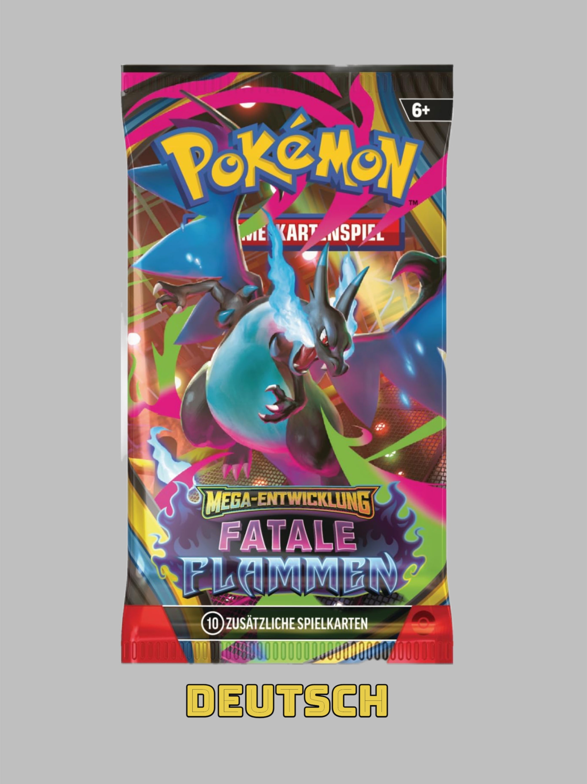 Pokémon Fatale Flammen Booster Pack 1x Deutsch original versiegelt mit Pokémon TCG Sammelkarten