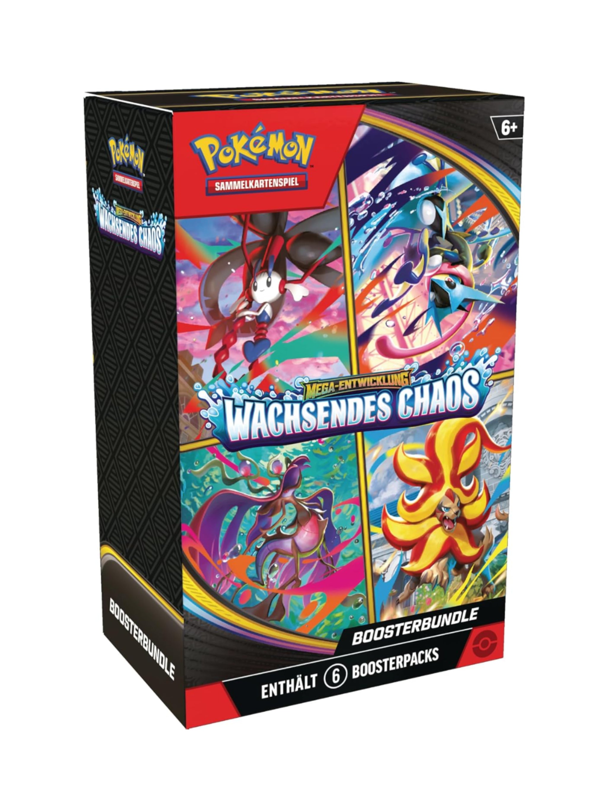 Pokémon-Sammelkartenspiel Boosterbundle Mega-Entwicklung Wachsendes Chaos mit 6 Boosterpacks neu und originalverpackt