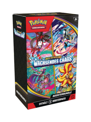 Pokémon-Sammelkartenspiel Boosterbundle Mega-Entwicklung Wachsendes Chaos mit 6 Boosterpacks neu und originalverpackt