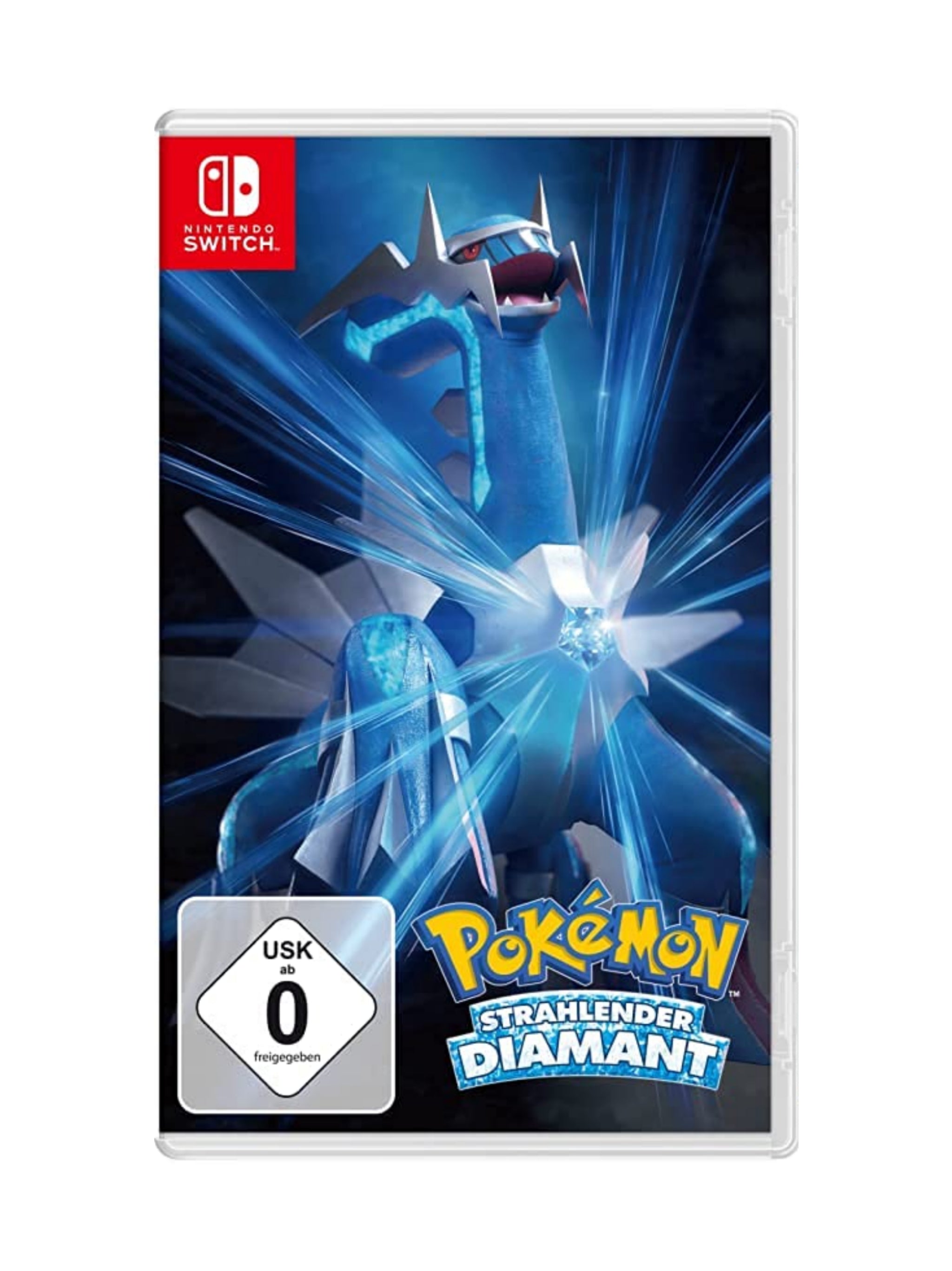 Pokémon Strahlender Diamant für Nintendo Switch gebraucht – deutsches Cover mit legendärem Pokémon Dialga