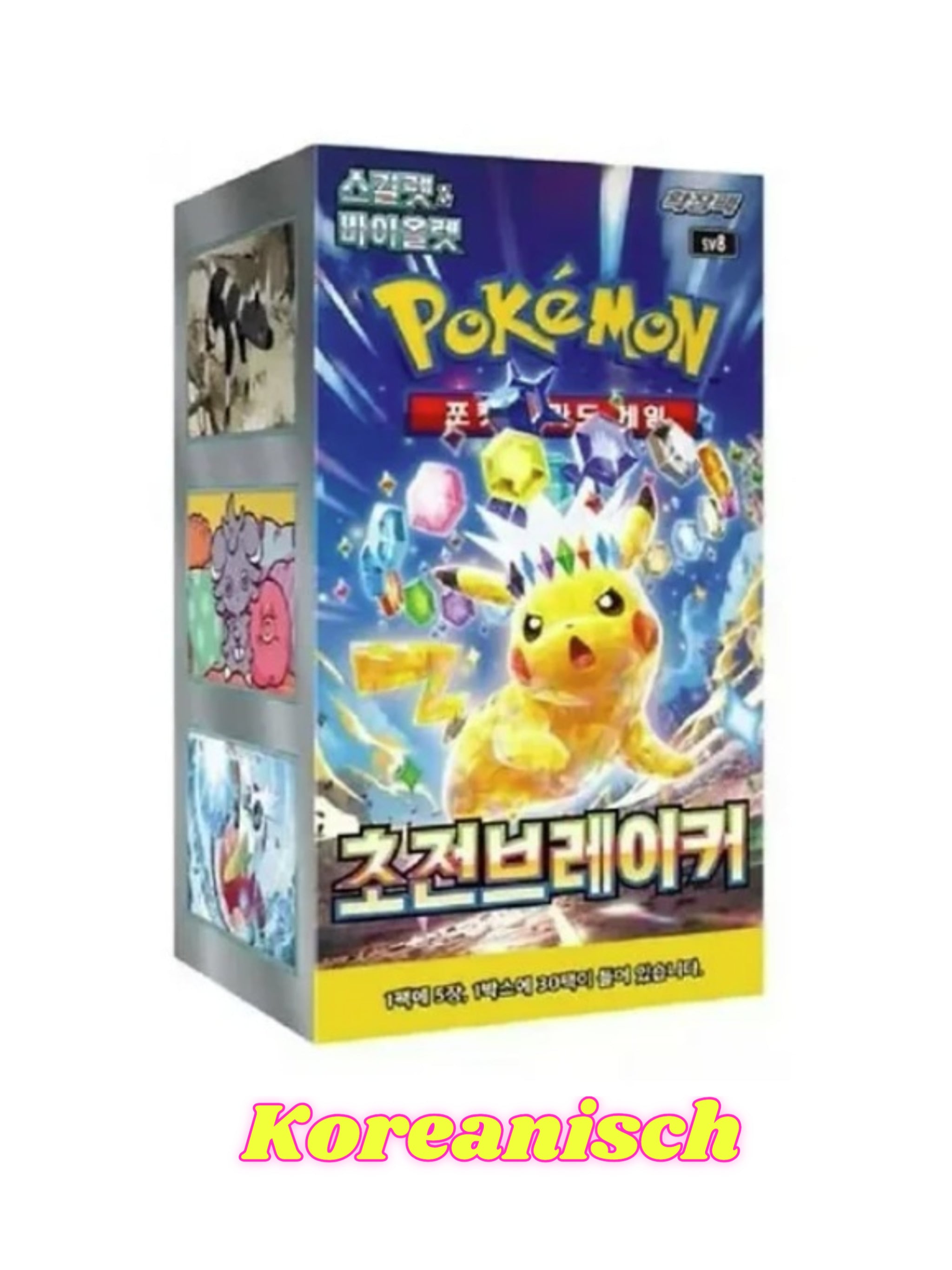 Pokémon Super Electric Breaker Display koreanisch 30 Booster 5 Karten pro Pack Trading Card Game TCG Sammelkarten Box versiegelt