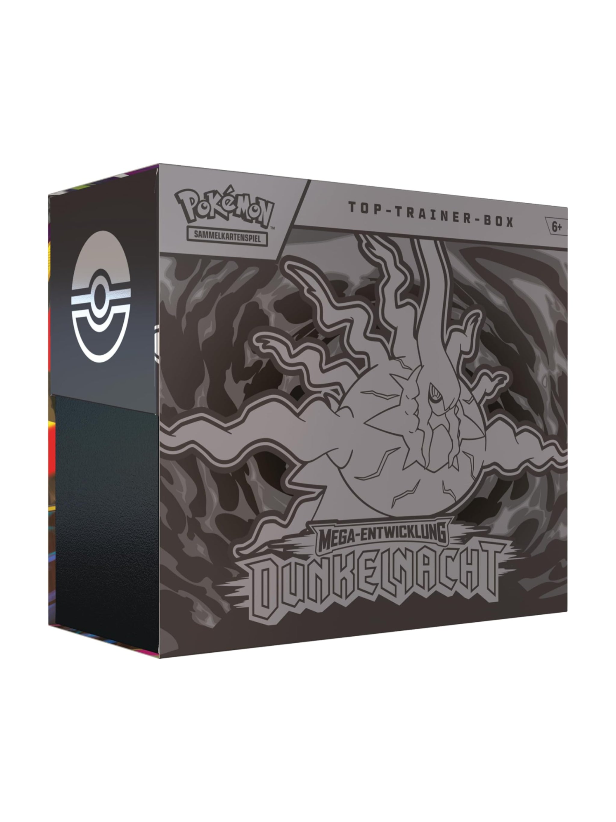 Pokémon Top-Trainer-Box PKM ME05 Dunkelnacht – Elite Trainer Box mit 9 Boosterpacks und holografischer Promokarte