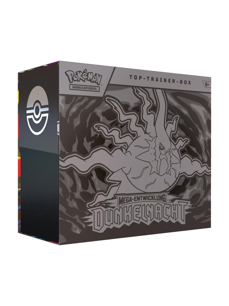 Pokémon Top-Trainer-Box PKM ME05 Dunkelnacht – Elite Trainer Box mit 9 Boosterpacks und holografischer Promokarte
