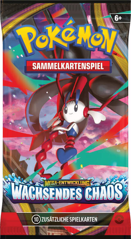 Rückseite des Pokémon Wachsendes Chaos Boosterpacks