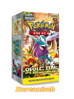 Pokémon Wild Force SV5K koreanisch Display Boosterbox versiegelt 5 Karten pro Booster TCG Sammelkarten Pokémon Karten Trading Card Game