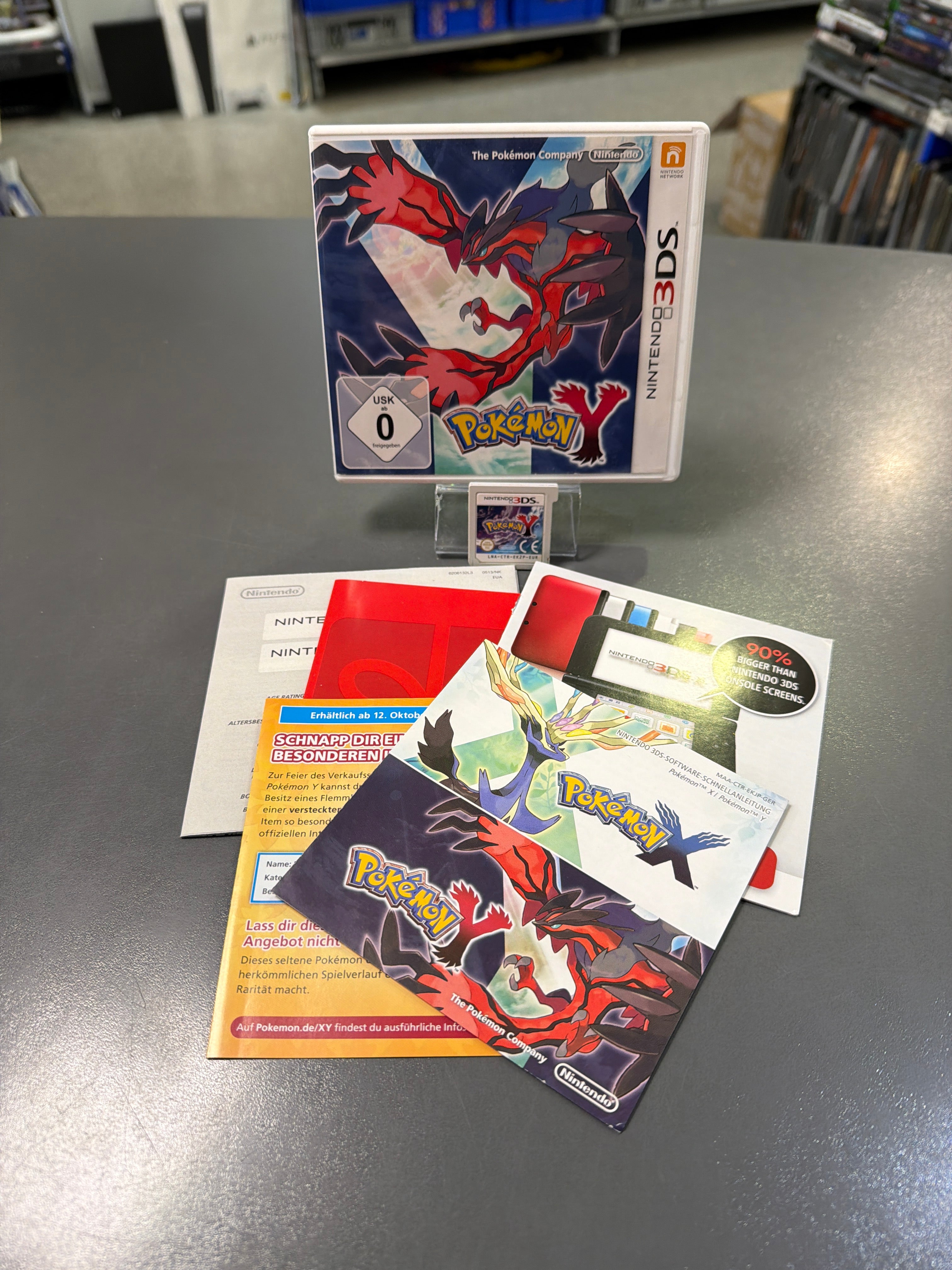 Gebrauchtes Pokémon Y Spiel für Nintendo 3DS, geprüft und funktionsfähig, klassisches Pokémon Rollenspiel