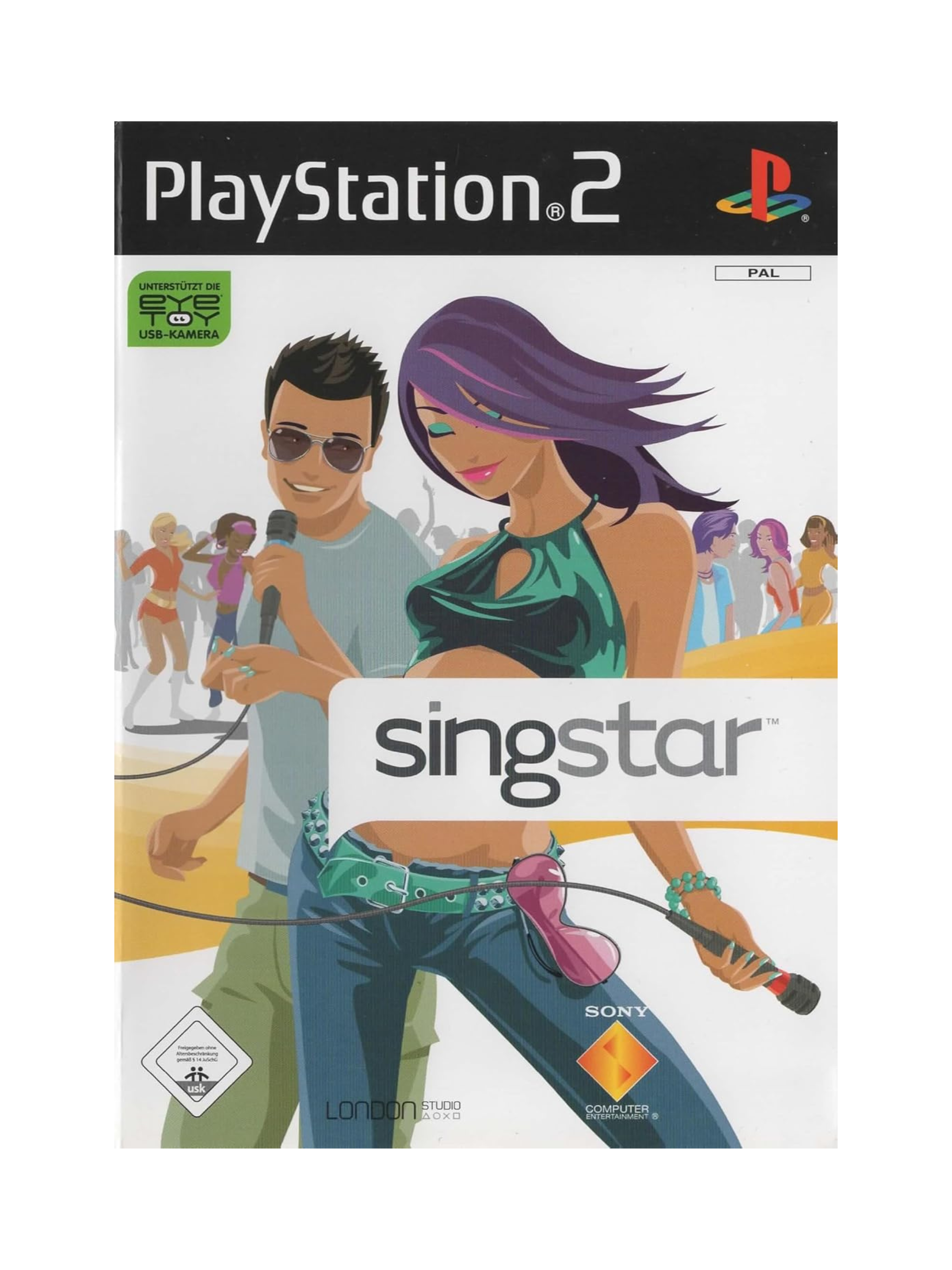 SingStar PS2 PlayStation 2 Spiel mit 2 Mikrofonen komplett gebraucht