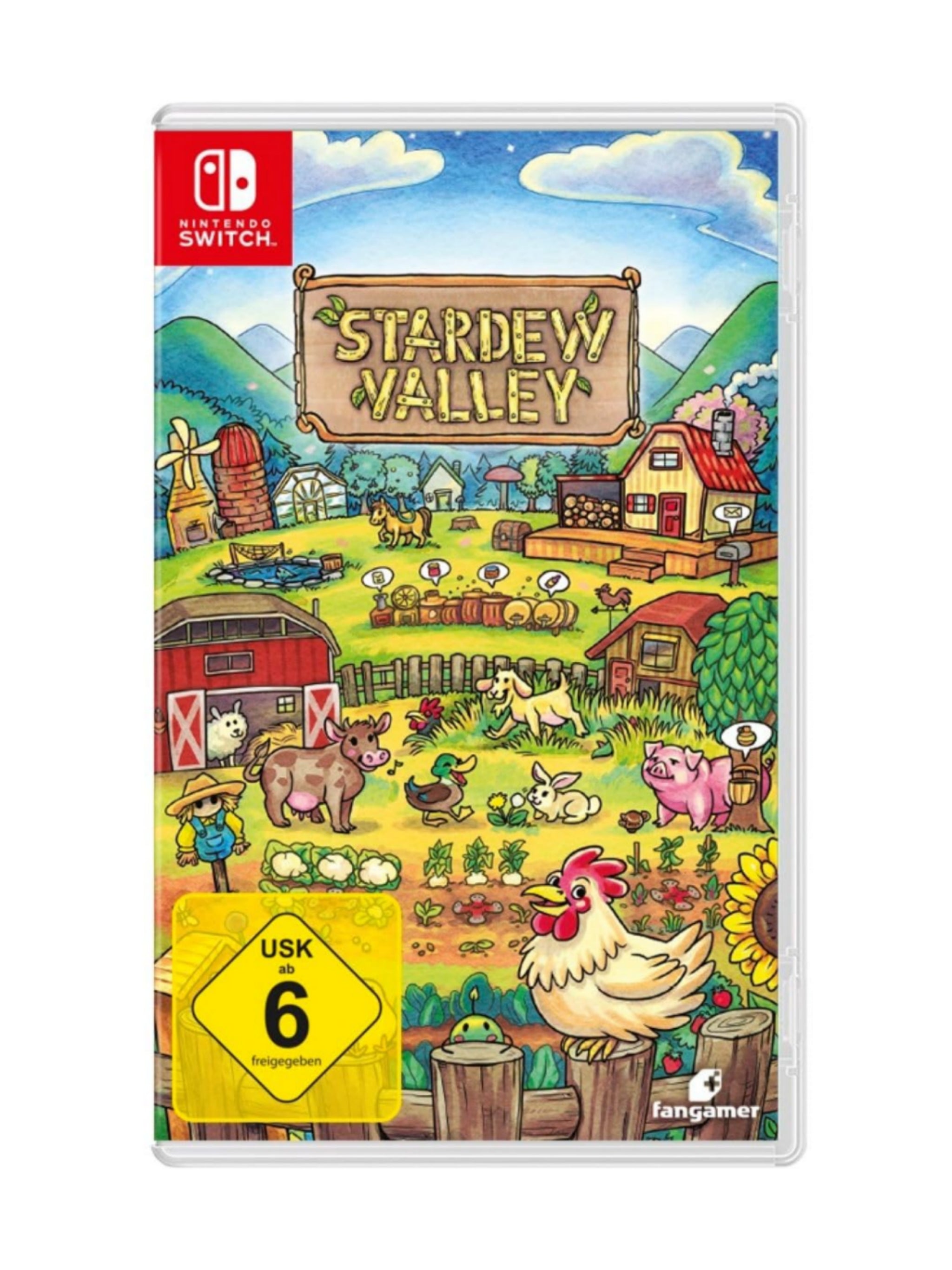 Stardew Valley für Nintendo Switch – gebrauchtes Switch-Spiel mit Bauernhof- und Pixel-Art-Design.