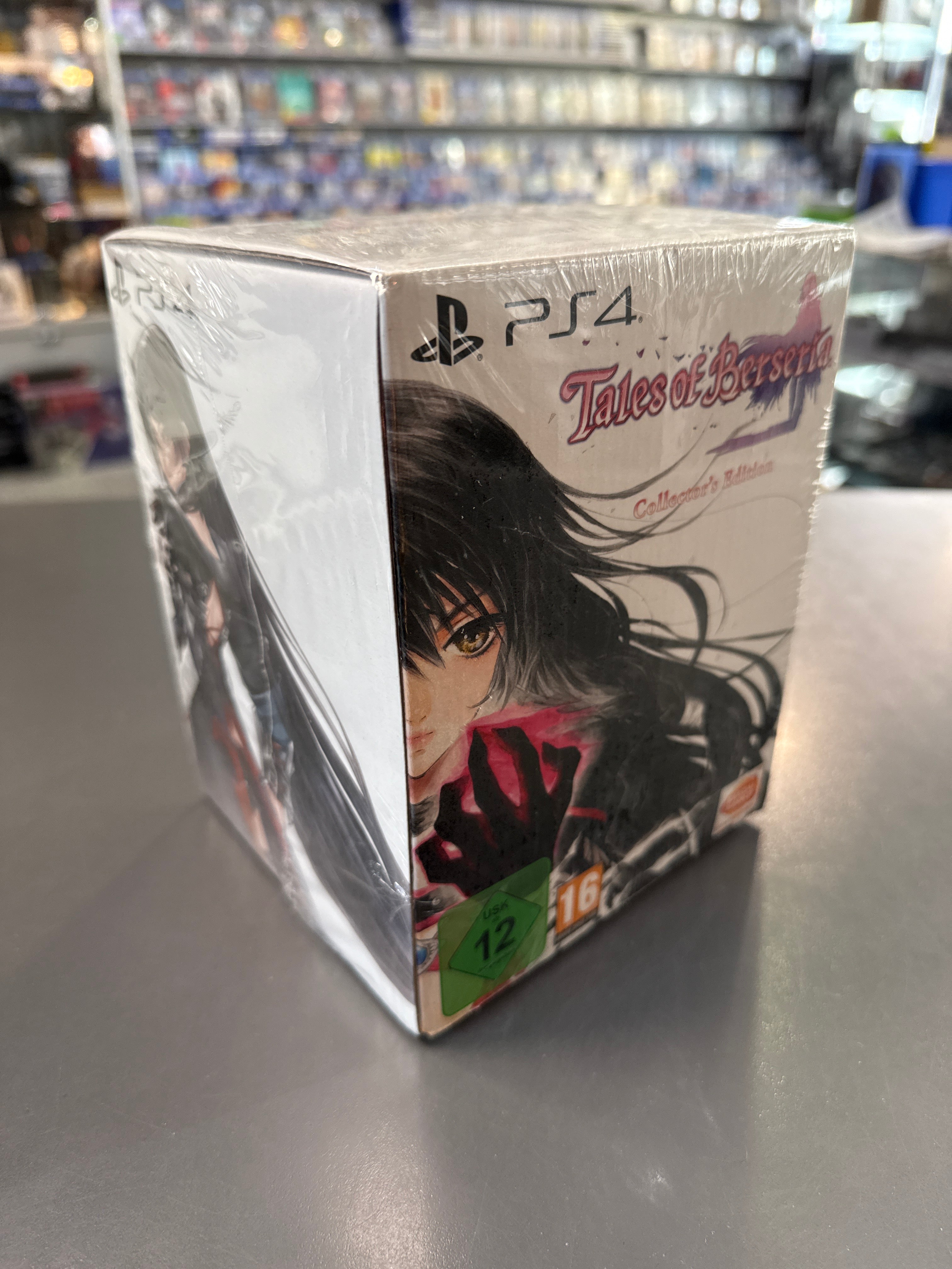 Tales of Berseria Collector’s Edition für PlayStation 4, neu und in Folie eingeschweißt, mit düsterem JRPG-Artwork und Sammlerbox.