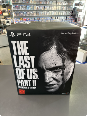 The Last of Us Part II Collector’s Edition für PlayStation 4 mit Steelbook, Artbook und Sammler-Inhalten im postapokalyptischen Design.