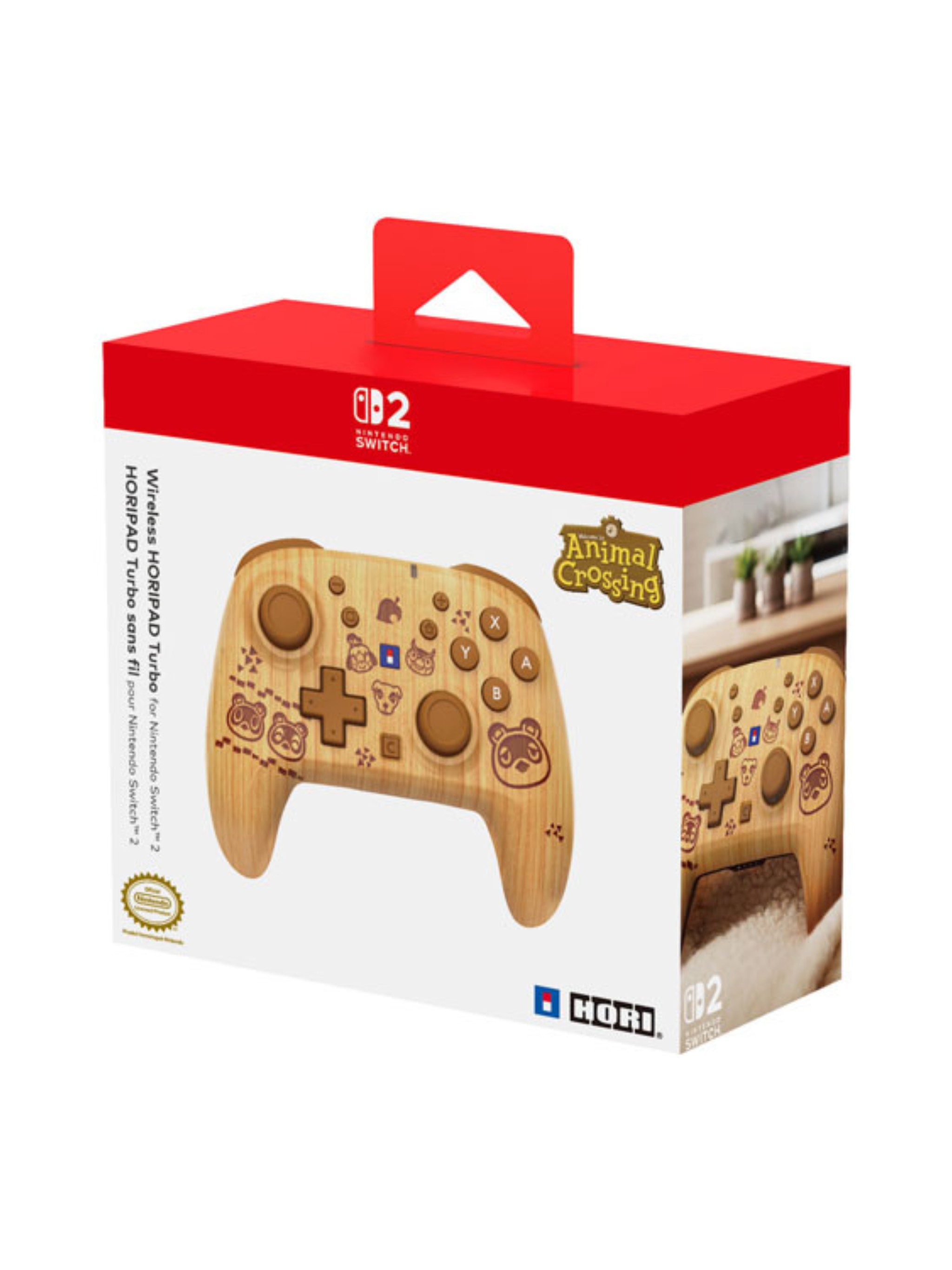 Wireless HORIPAD Turbo Holzbraun Animal Crossing Nintendo Switch 2 neu