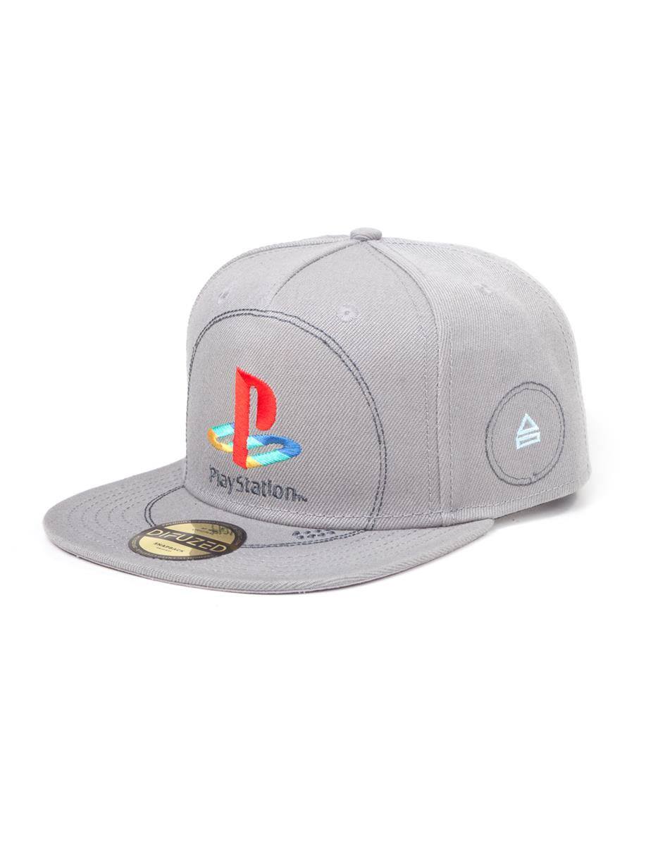 Sony PlayStation Snap Back Hip Hop Cap Silver Logo