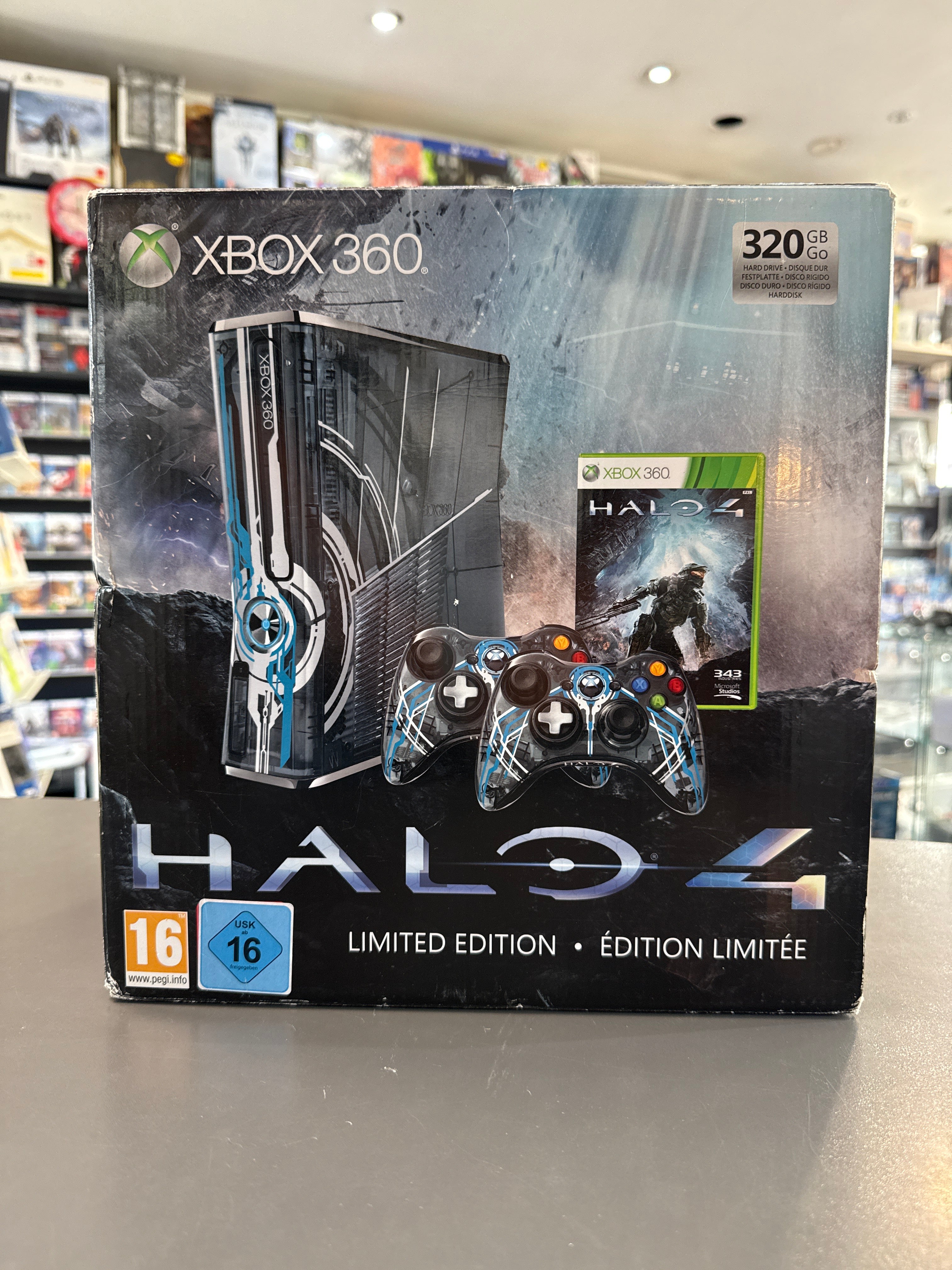 Xbox 360 Halo 4 Limited Edition 320GB Konsole gebraucht komplett mit Halo 4 Spiel Controller und Originalverpackung OVP