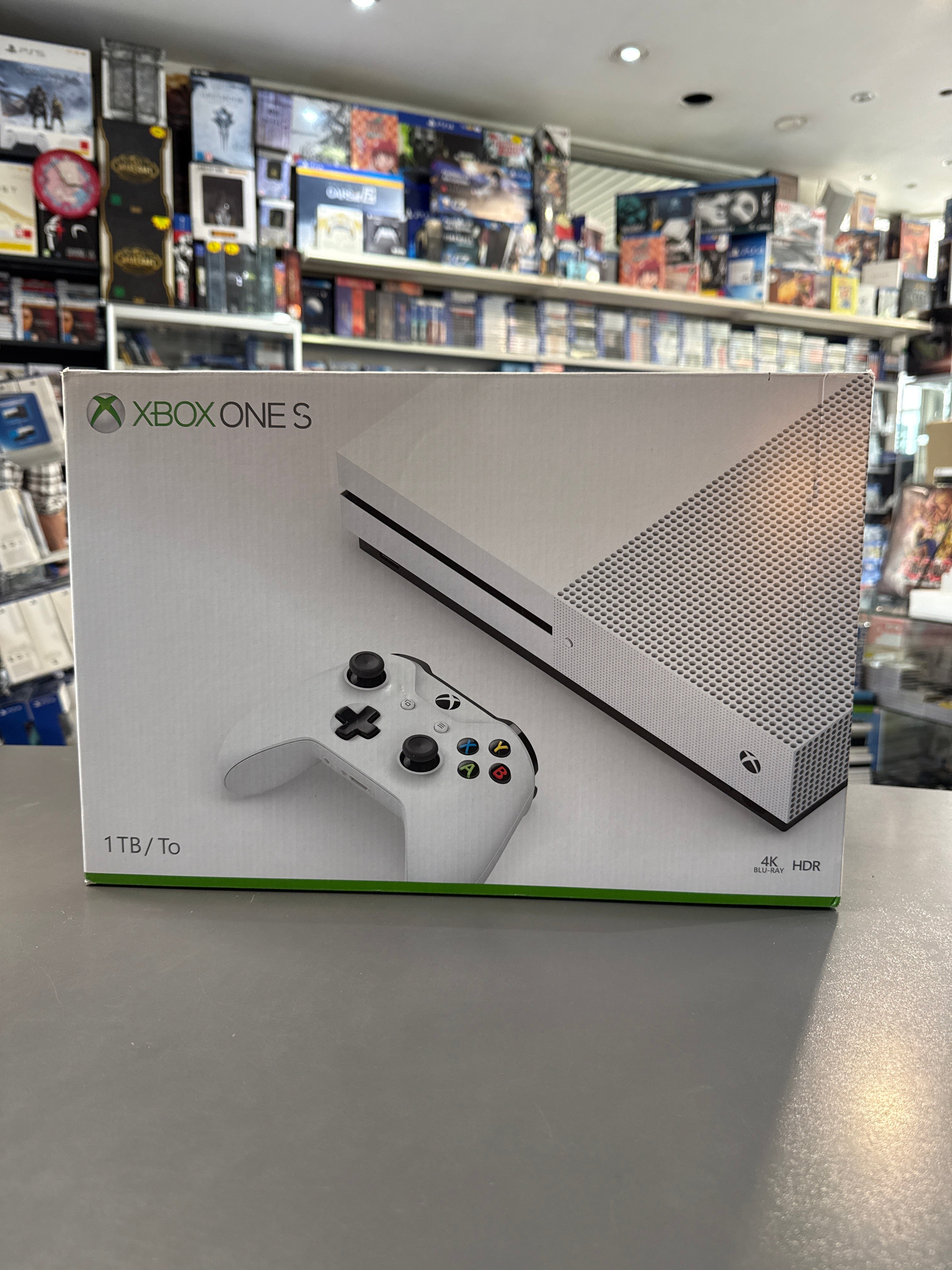 Xbox One S 1TB Microsoft Konsole weiß mit OVP gebraucht